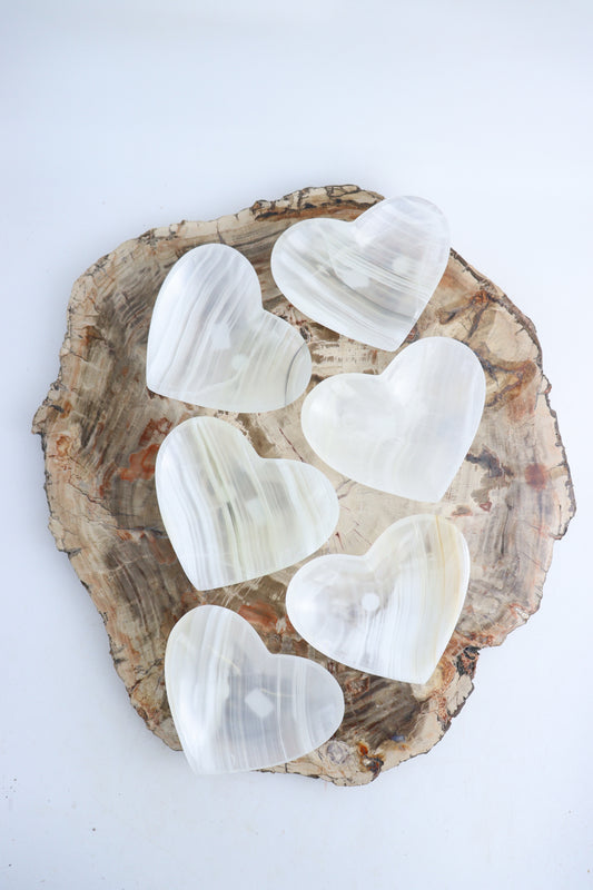 Onyx Hearts Set of 6