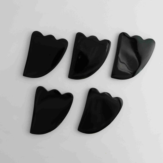 Obsidian Three Finger Gua Sha - Expert Vendor of Wholesale Crystals