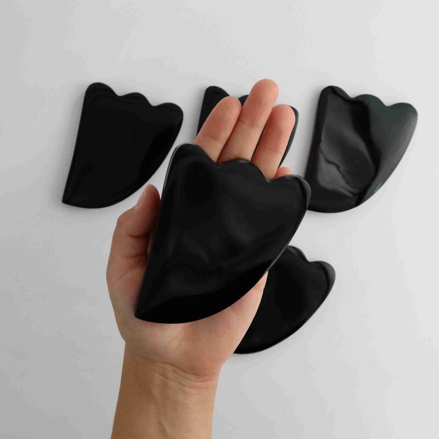 Obsidian Three Finger Gua Sha - Expert Vendor of Wholesale Crystals