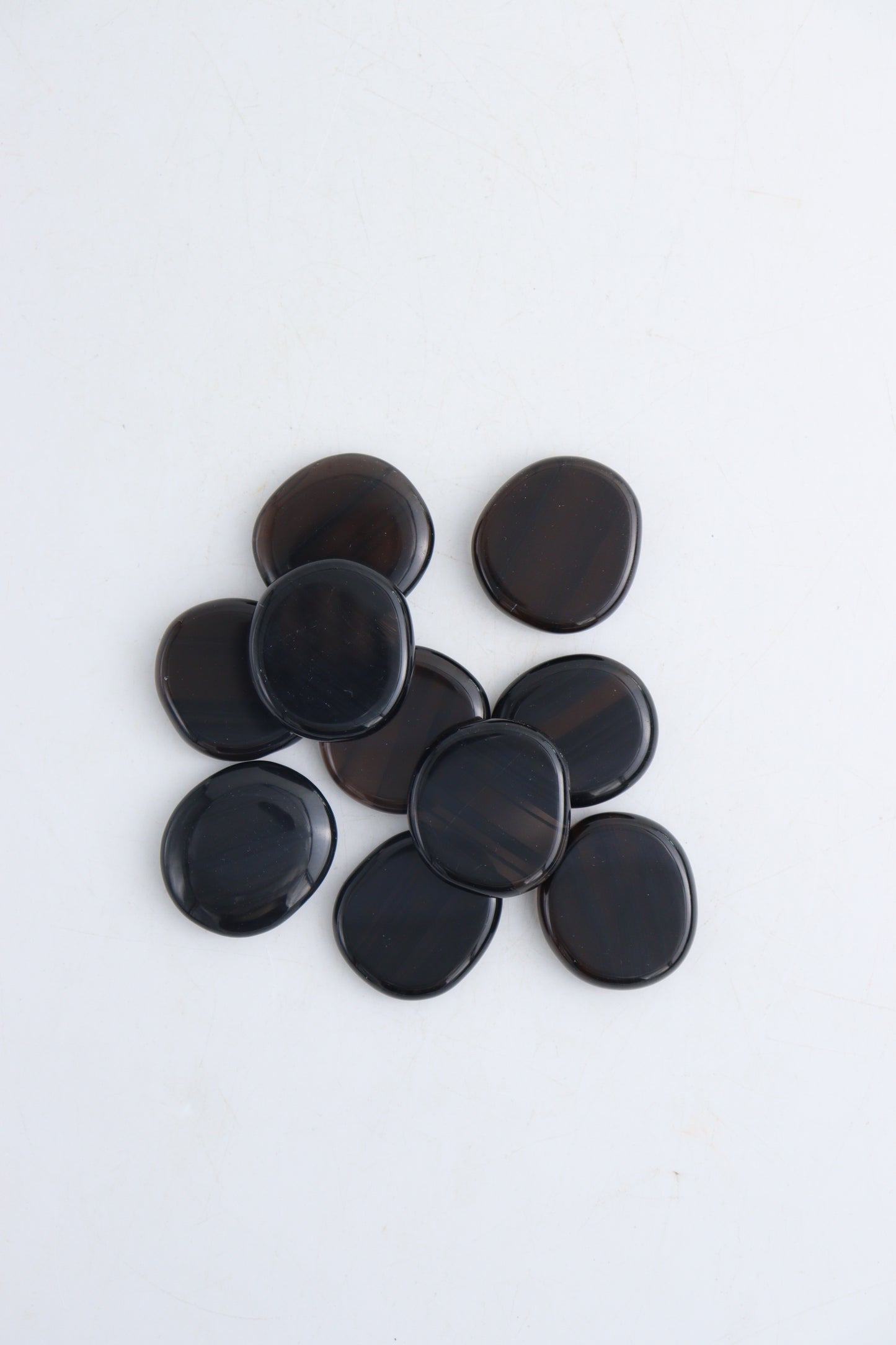 Midnight Lace Obsidian Pocket Stones Set of 10 - Mi Esperanza Minerals