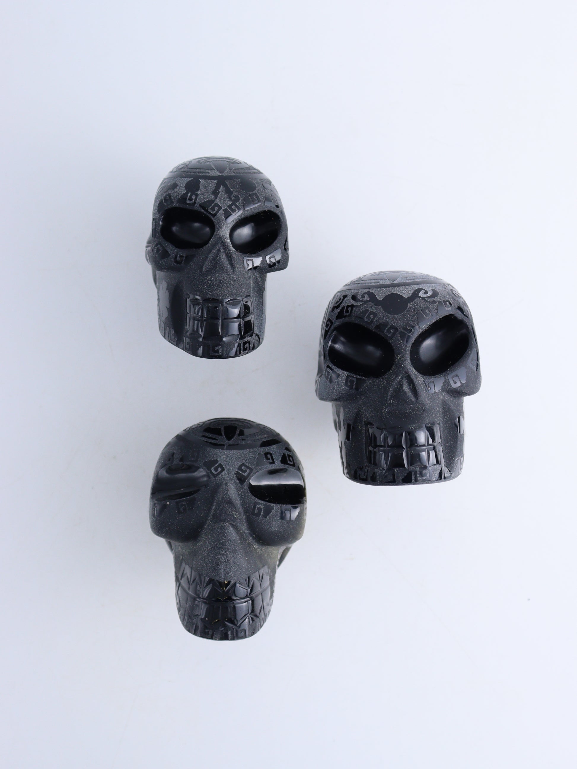 Obsidian Skulls - Mi Esperanza Minerals