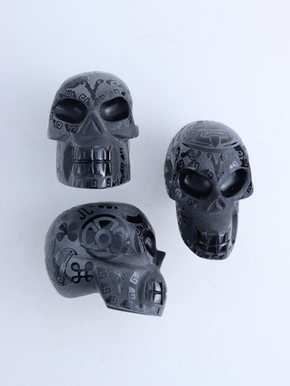 Obsidian Skulls Set of 3 - Expert Wholesale and Supplier of Wholesale Crystals & Bulk Gemstones, ["Mexico","Obsidian"]