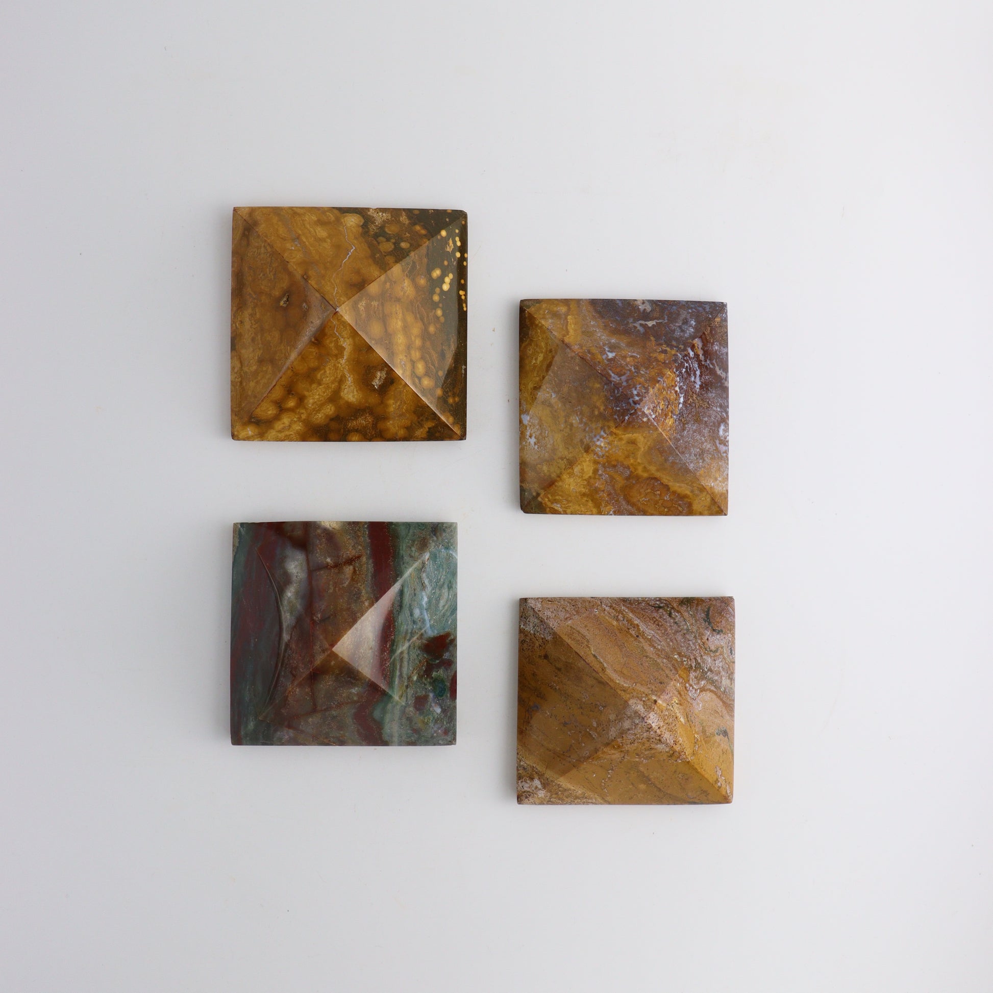 Ocean Jasper Pyramids - Expert Supplier of Wholesale Crystals & Bulk Gemstones