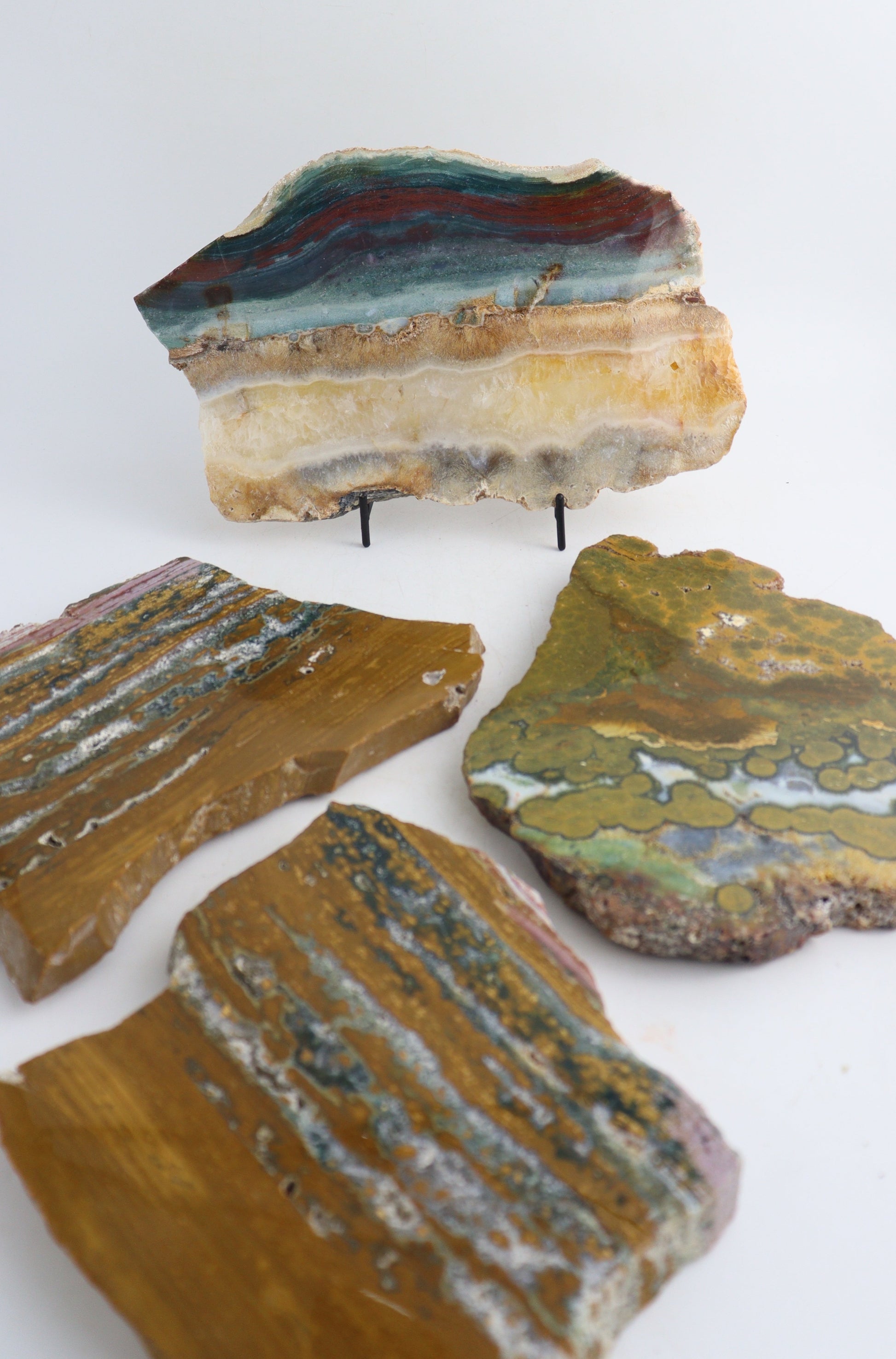 Ocean Jasper Slices - Mi Esperanza Minerals