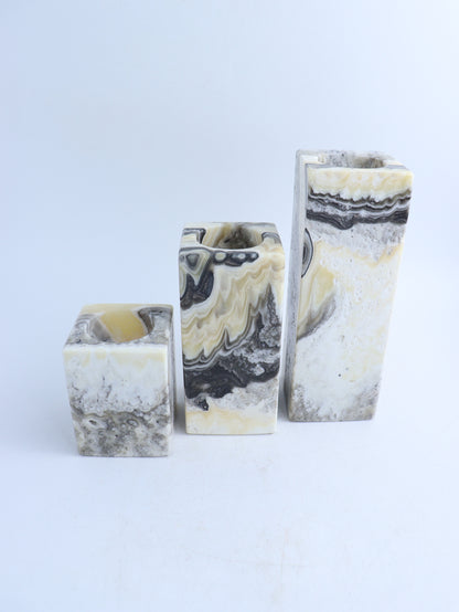 Onyx Candle Holder (Two Sets) - Mi Esperanza Minerals