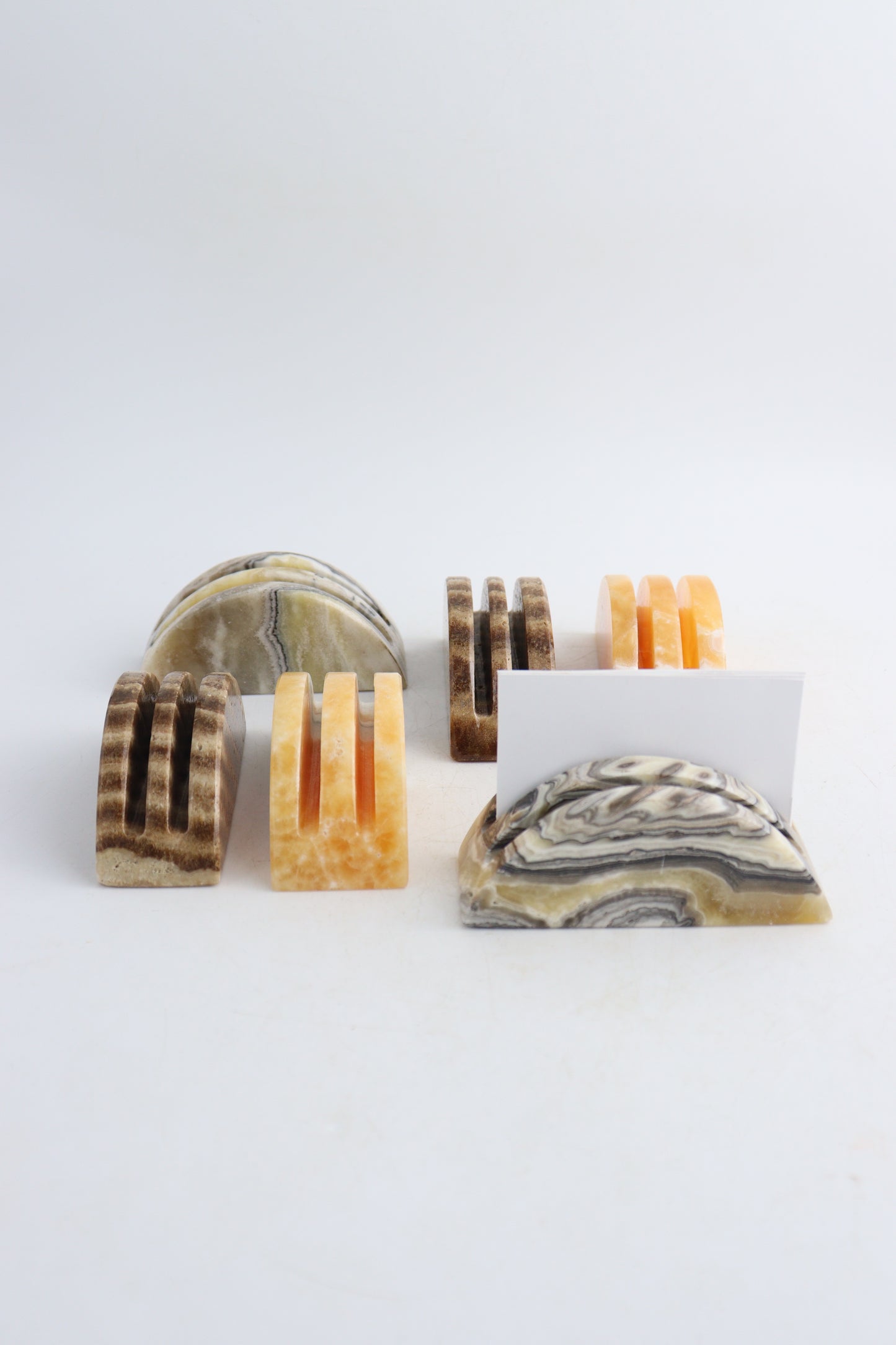 Onyx Half Circle Card Holders - Expert Wholesale and Supplier of Wholesale Crystals & Bulk Gemstones, ["card holder","Mexico","onyx"]