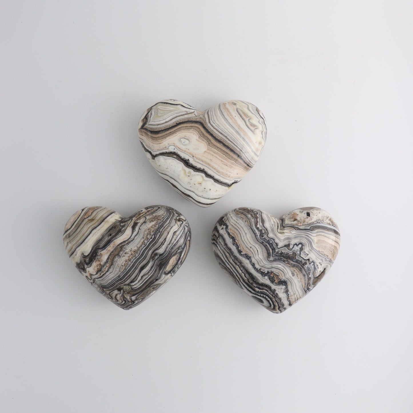 Zebra Onyx Heart - Mi Esperanza Minerals