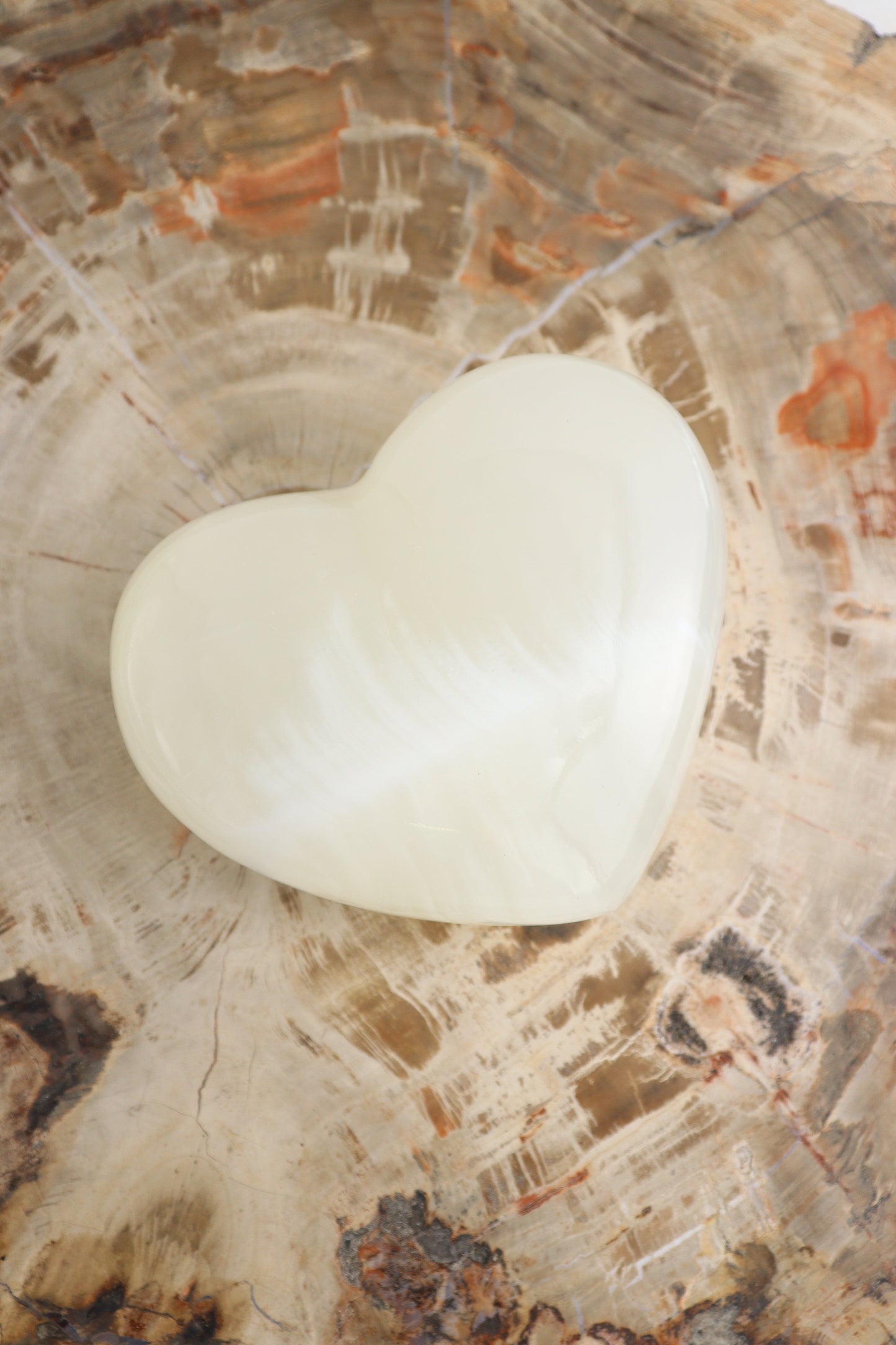 White Onyx Hearts