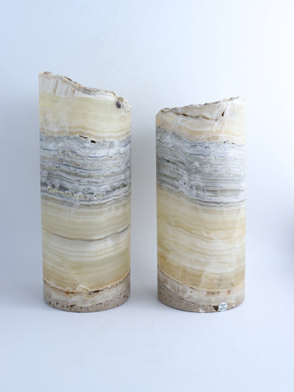 Onyx and Marble Lamps Set Of 2 - Mi Esperanza Minerals