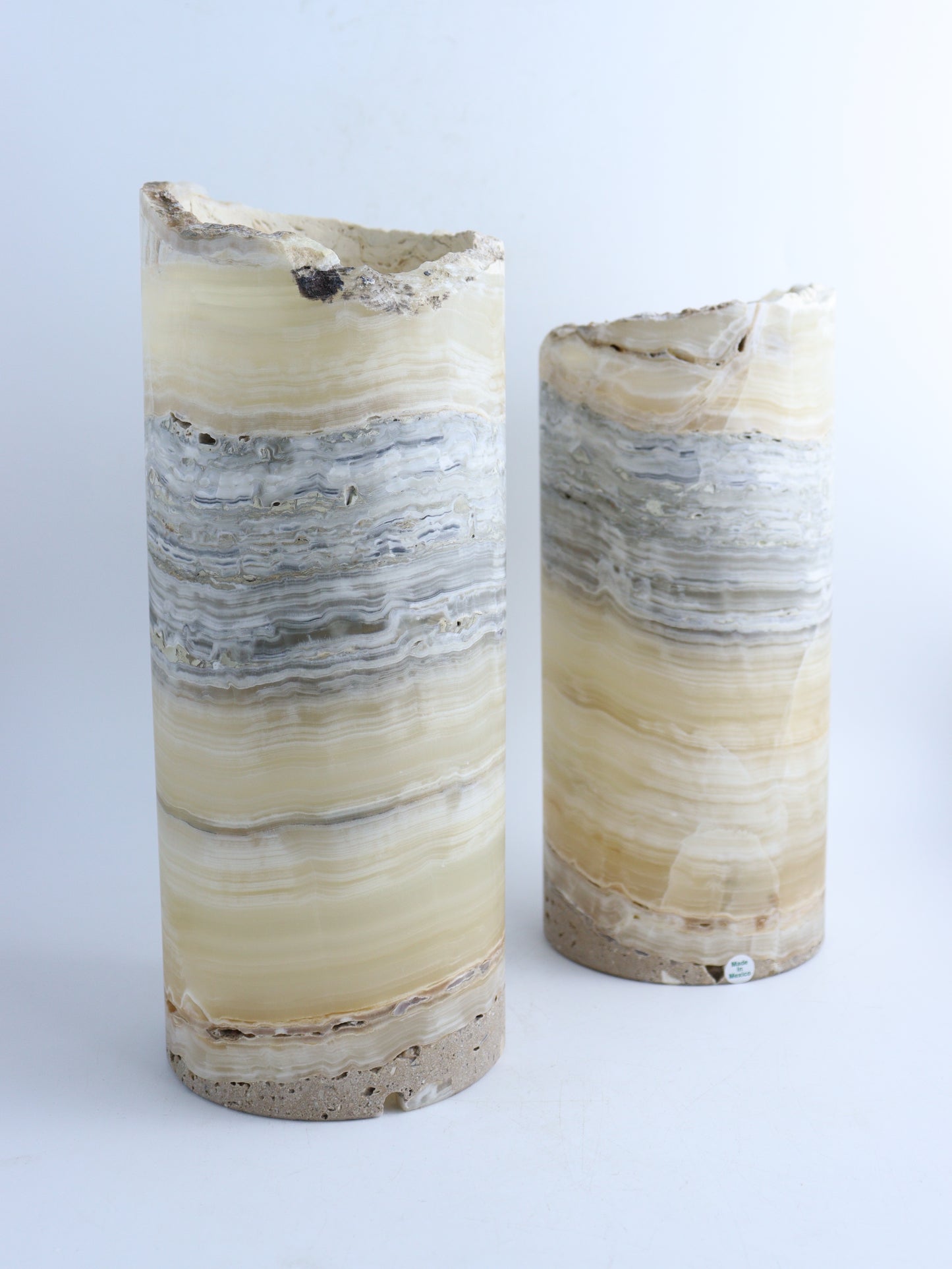 Onyx and Marble Lamps Set Of 2 - Mi Esperanza Minerals