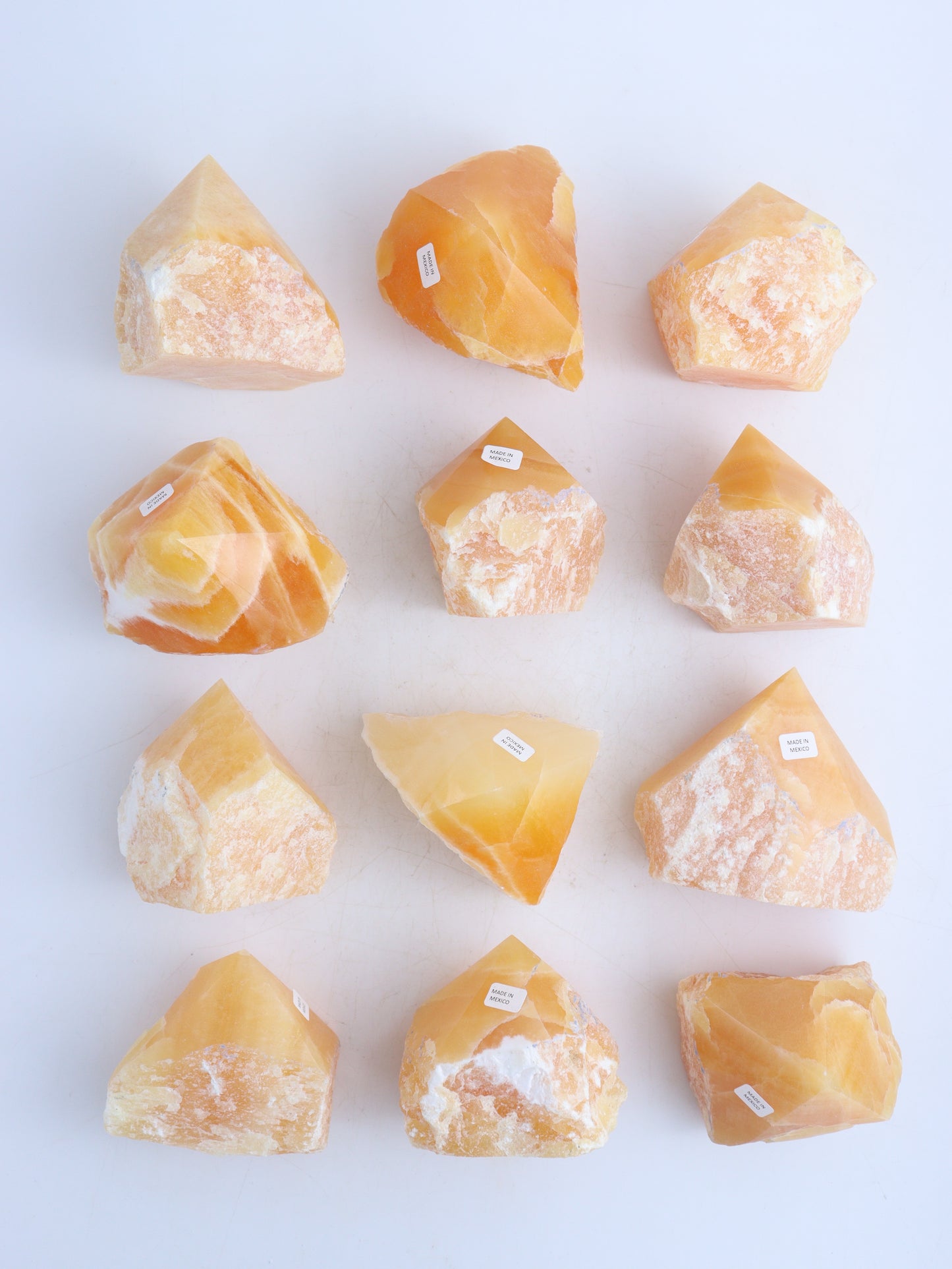 Orange Calcite Polished Tip - Expert Wholesale and Supplier of Wholesale Crystals & Bulk Gemstones, ["Calcite","Polished Tip"]
