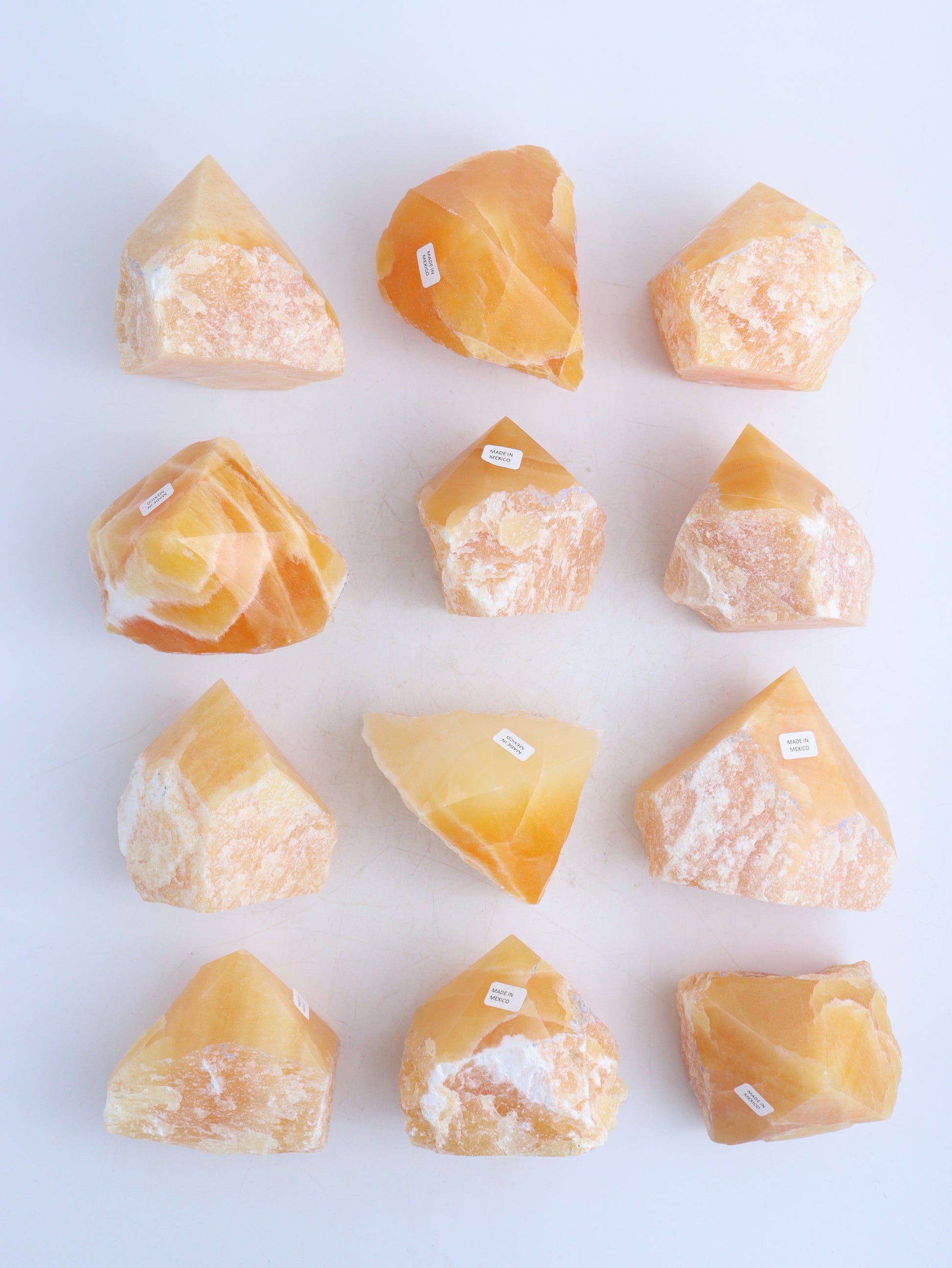Orange Calcite Polished Tip - Expert Wholesale and Supplier of Wholesale Crystals & Bulk Gemstones, ["Calcite","Polished Tip"]