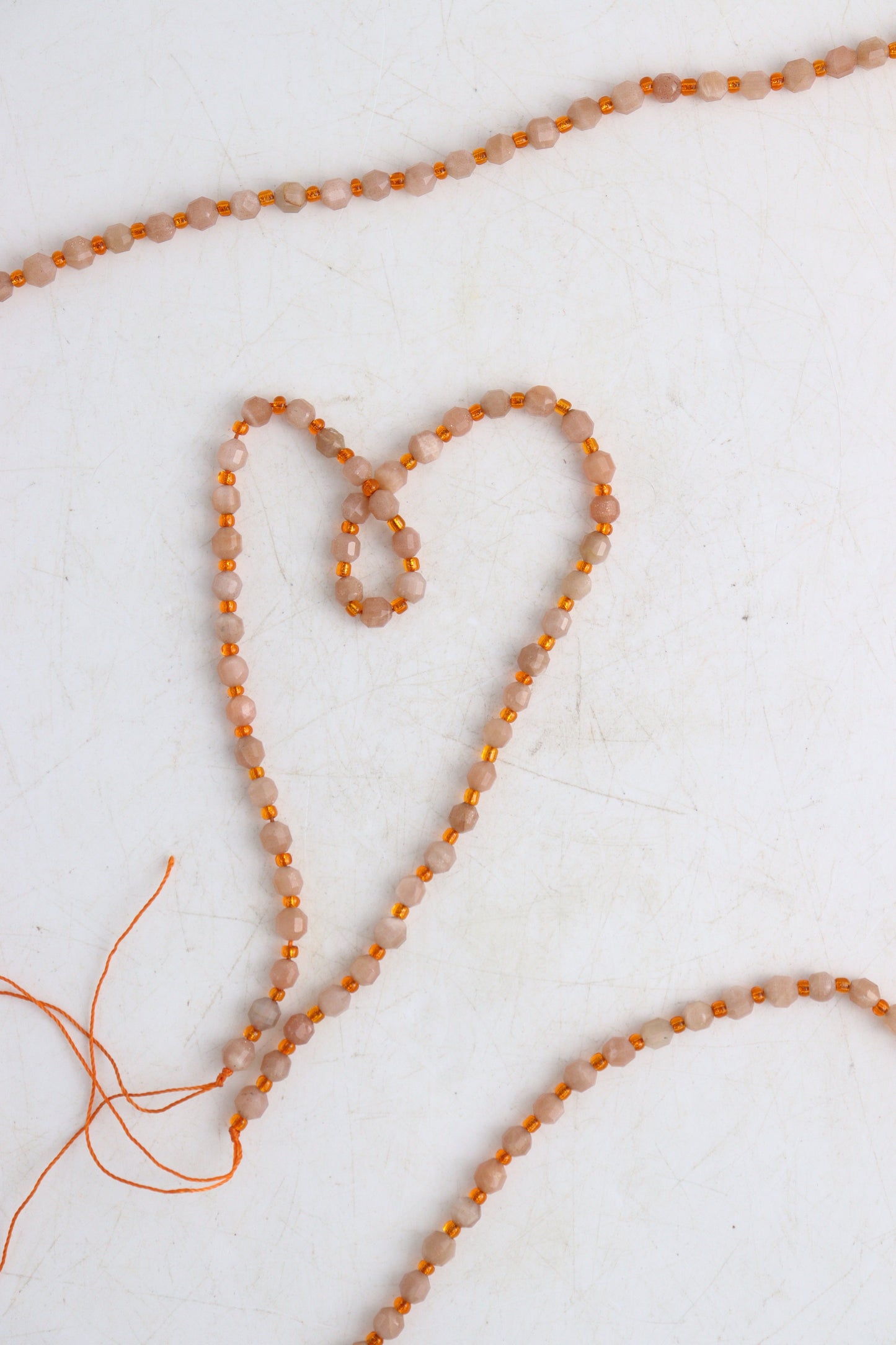 Peach Moonstone 6mm Faceted Beads