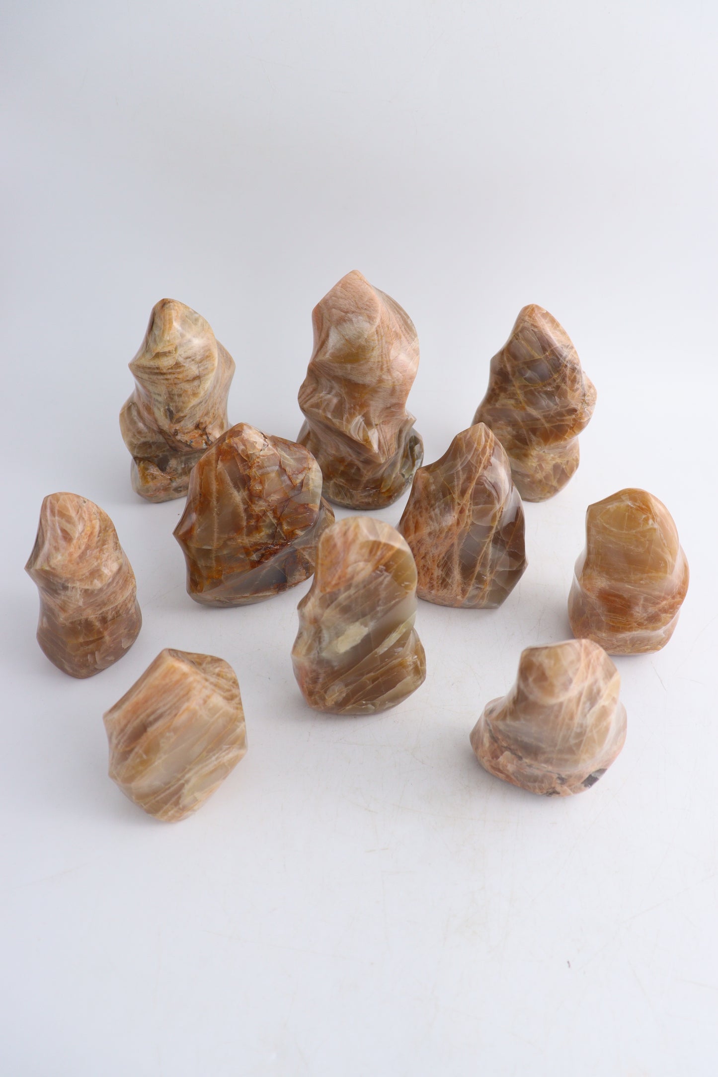 Peach Moonstone Flames - Expert Wholesale and Supplier of Wholesale Crystals & Bulk Gemstones, ["flames","Madagascar","Peach Moonstone"]