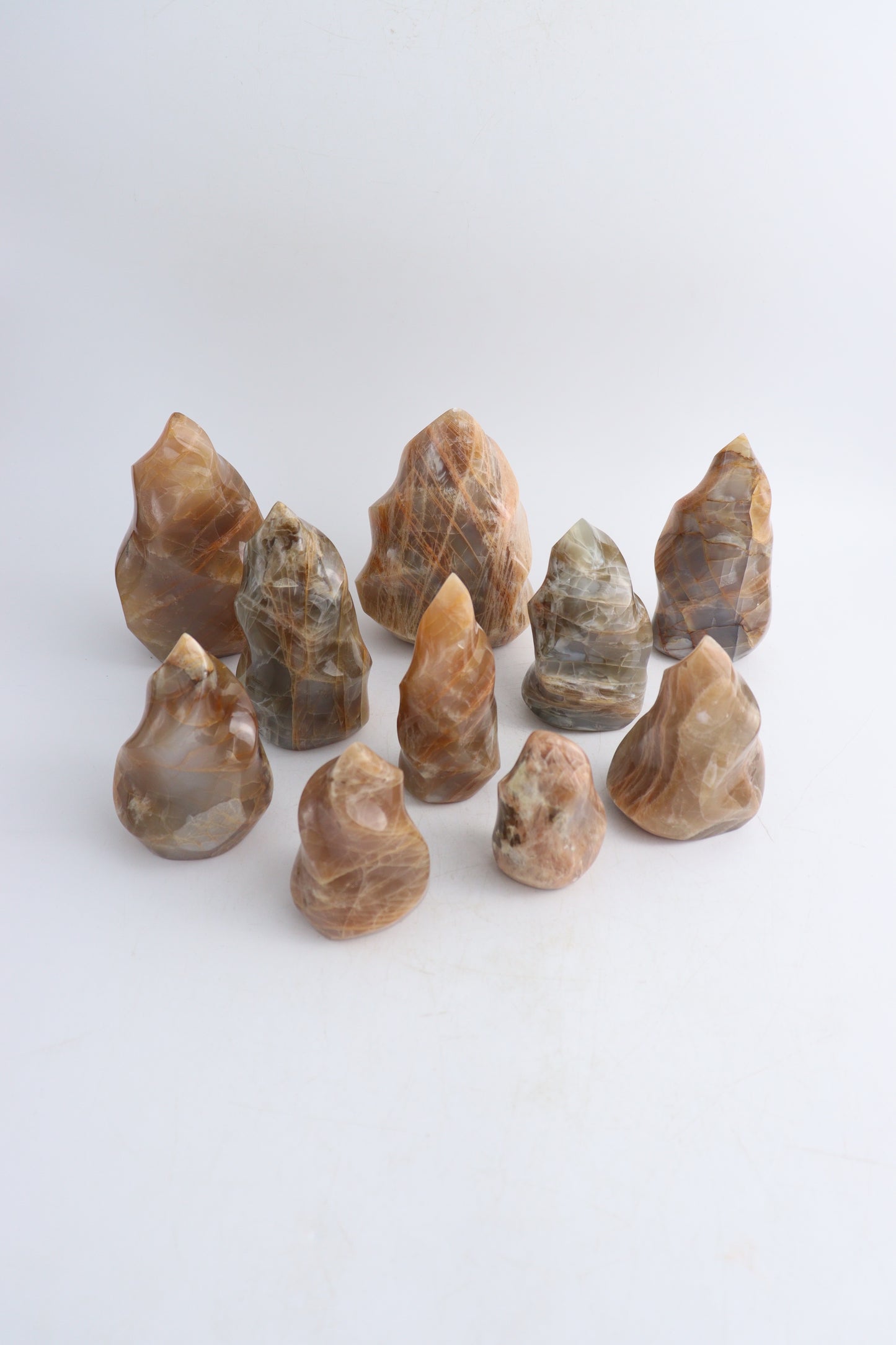 Peach Moonstone Flats - Mi Esperanza Minerals