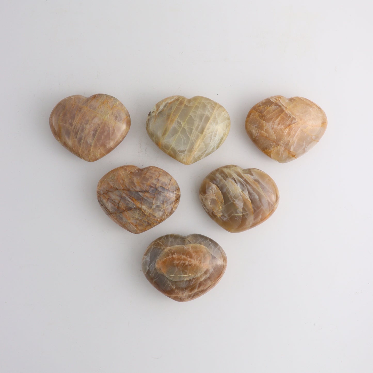 Peach Moonstone Hearts - Expert Wholesale and Supplier of Wholesale Crystals & Bulk Gemstones, ["Hearts","Madagascar","Peach Moonstone"]