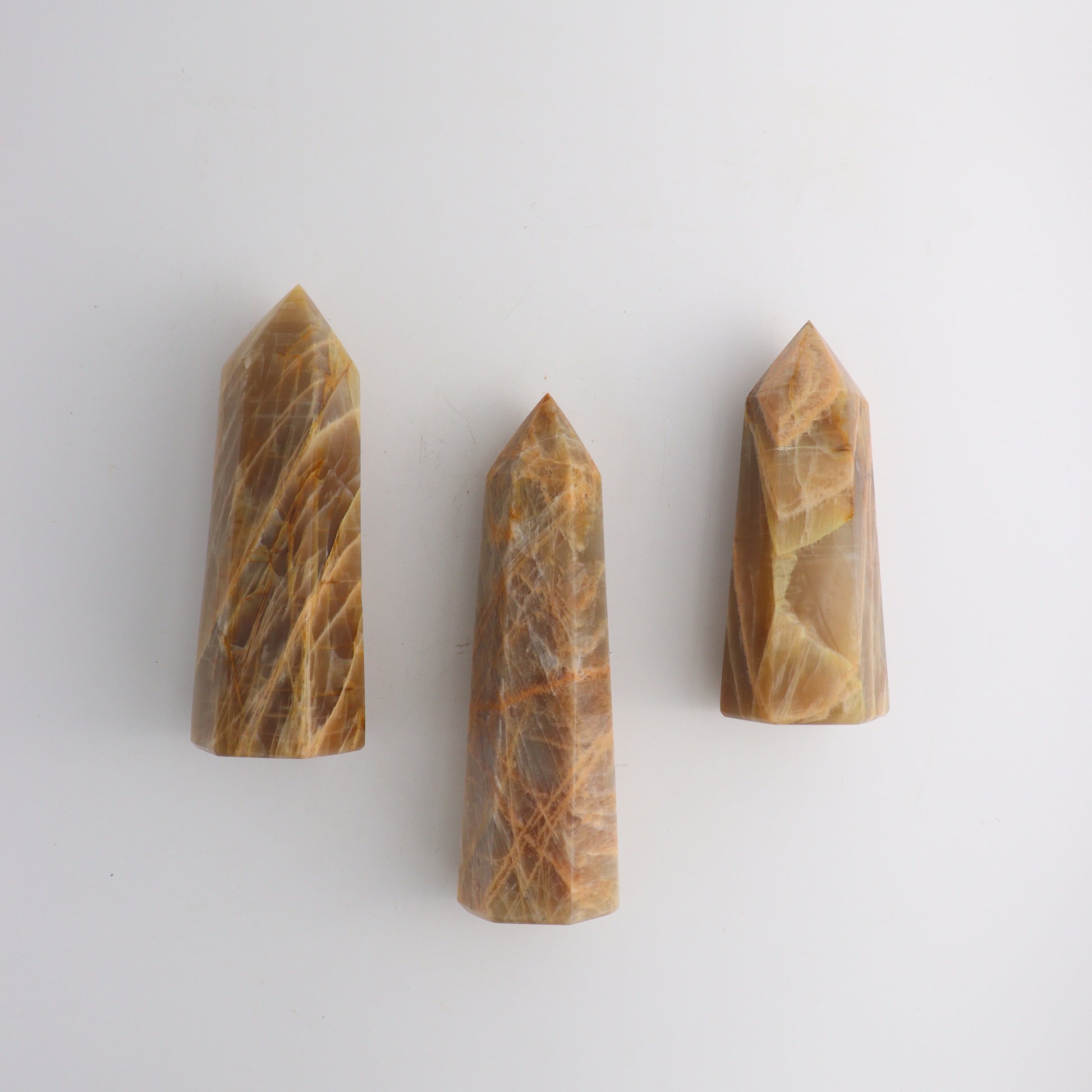 Peach Moonstone Towers - Expert Wholesale and Supplier of Wholesale Crystals & Bulk Gemstones, ["Madagascar","Peach Moonstone","Towers"]