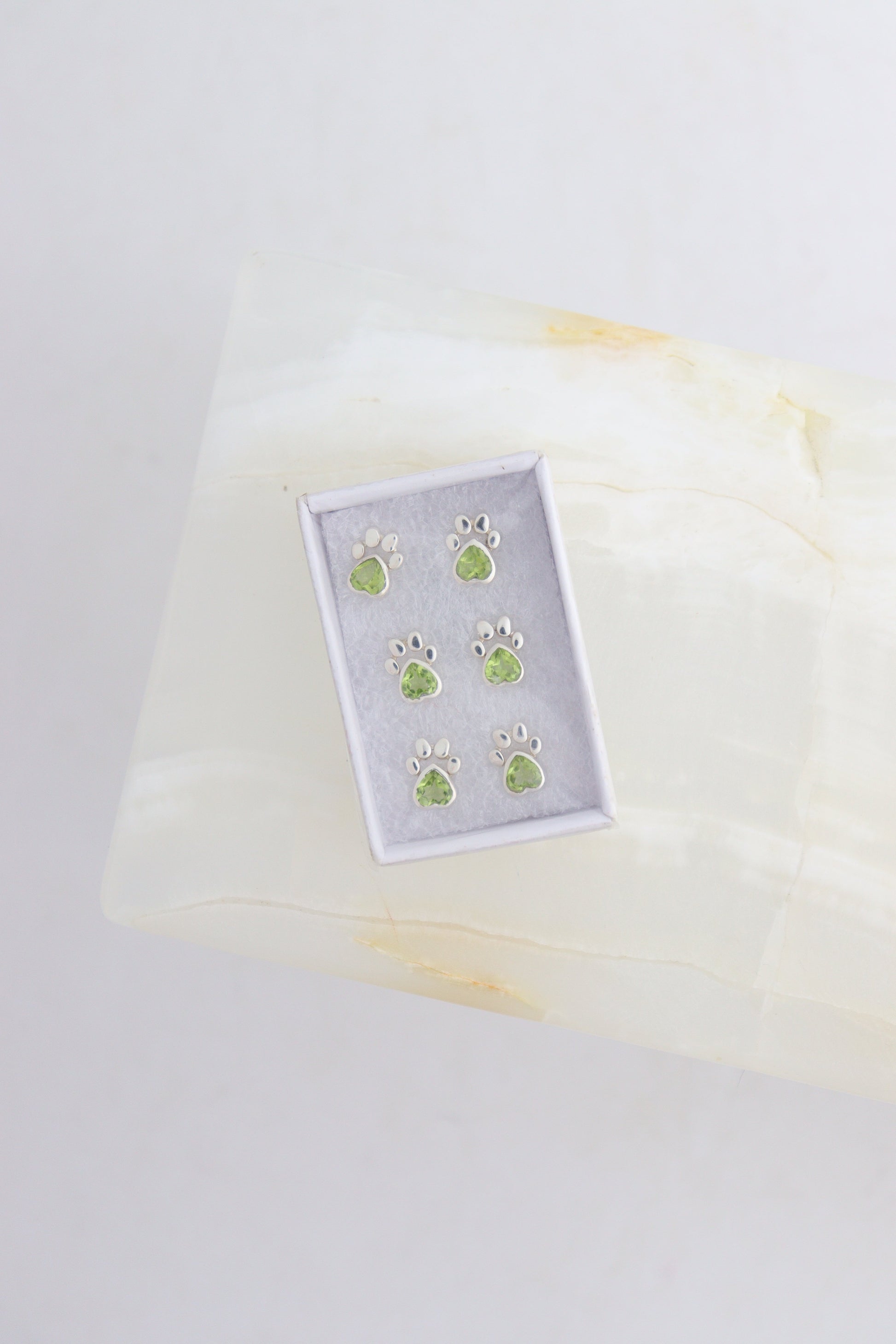 "Paw" Peridot Earring Studs - Expert Vendor of Wholesale Crystals