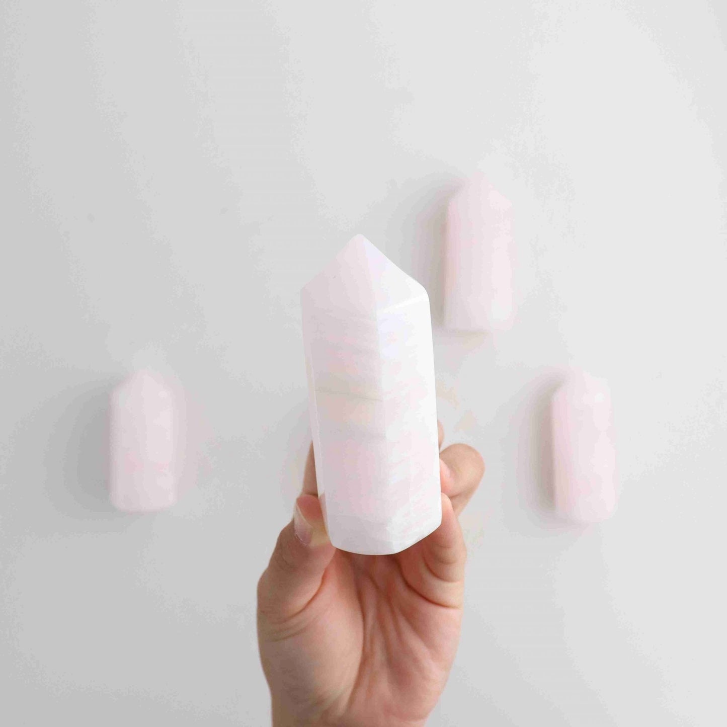 Pink Calcite Towers Set of 5 - Expert Vendor of Wholesale Crystals