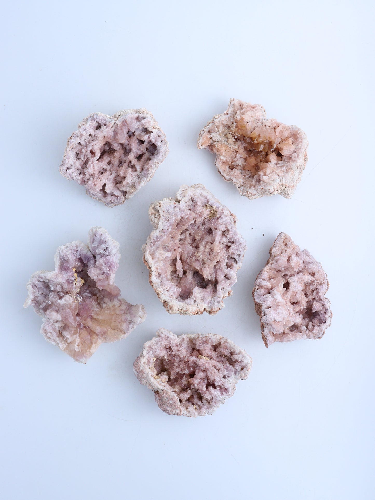 6 Piece Pink Amethyst Flat - Mi Esperanza Minerals