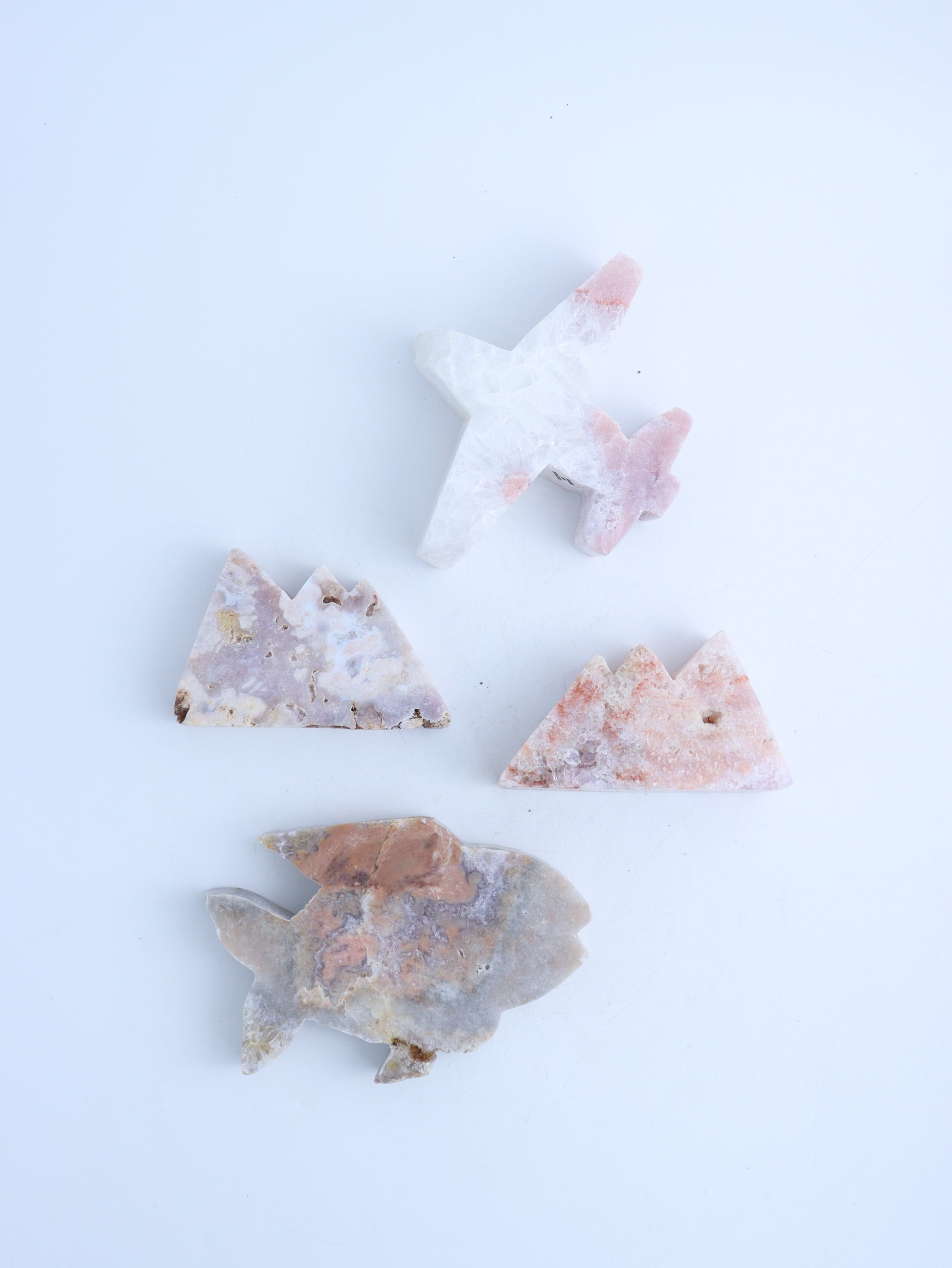 Pink Amethyst Mixed Carvings - Mi Esperanza Minerals