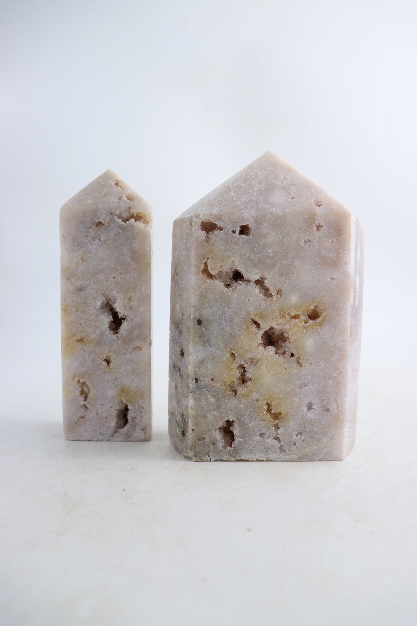 Pink Amethyst Towers Set of 2