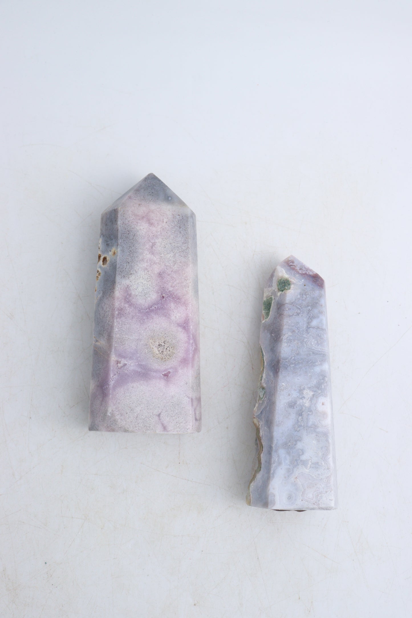 Pink Amethyst Towers Set of 2 - Expert Supplier of Wholesale Crystals & Bulk Gemstones