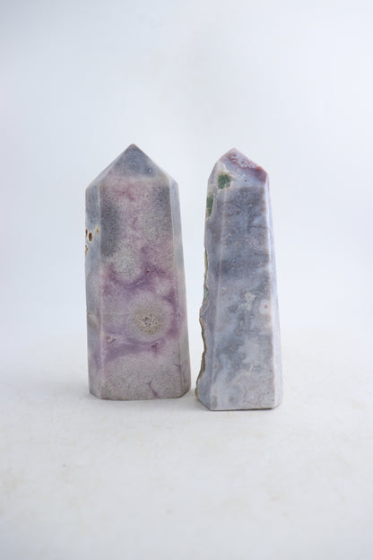 Pink Amethyst Towers Set of 2 - Expert Supplier of Wholesale Crystals & Bulk Gemstones