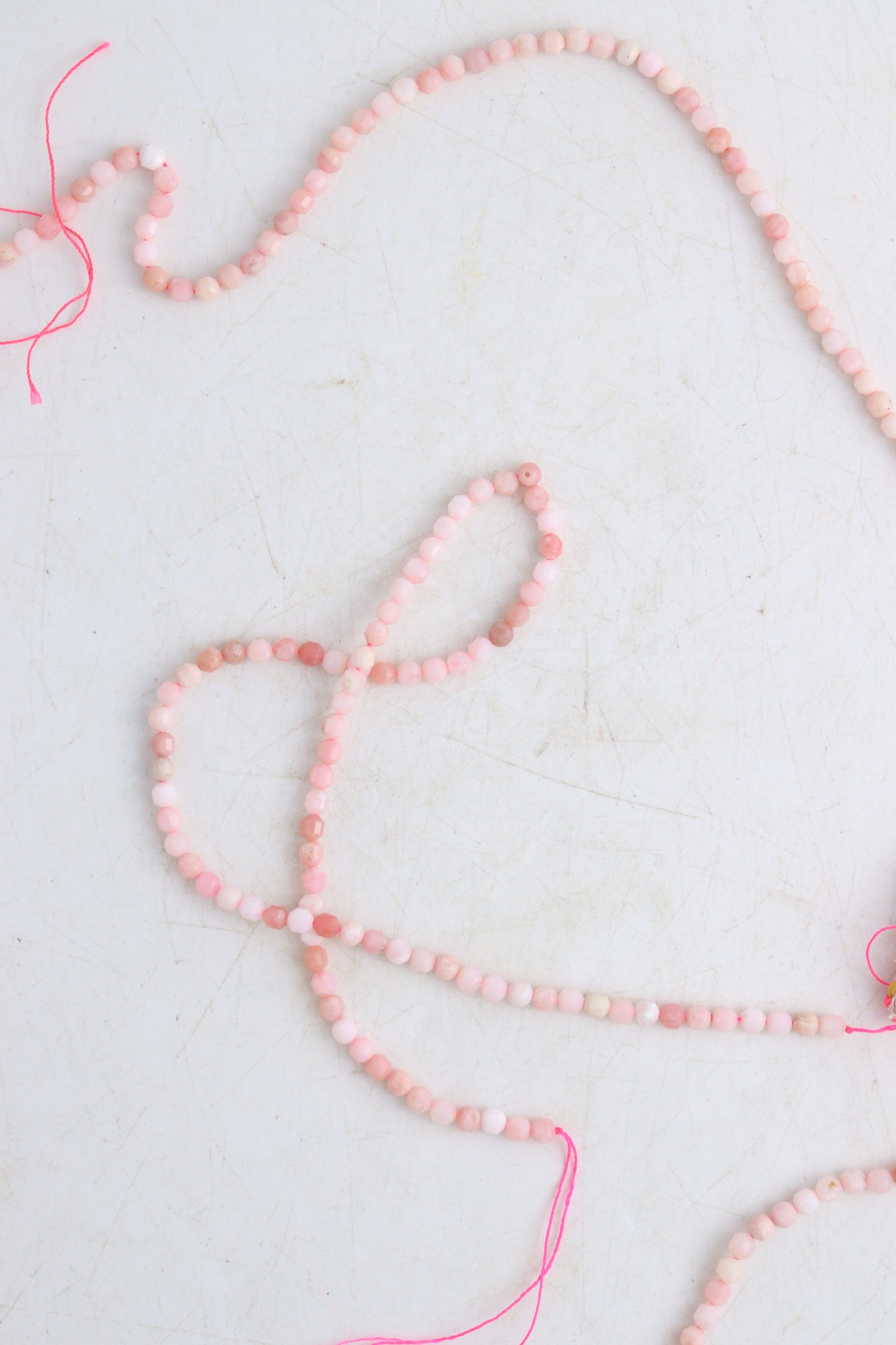 Pink Opal 4.5 mm Faceted Beads