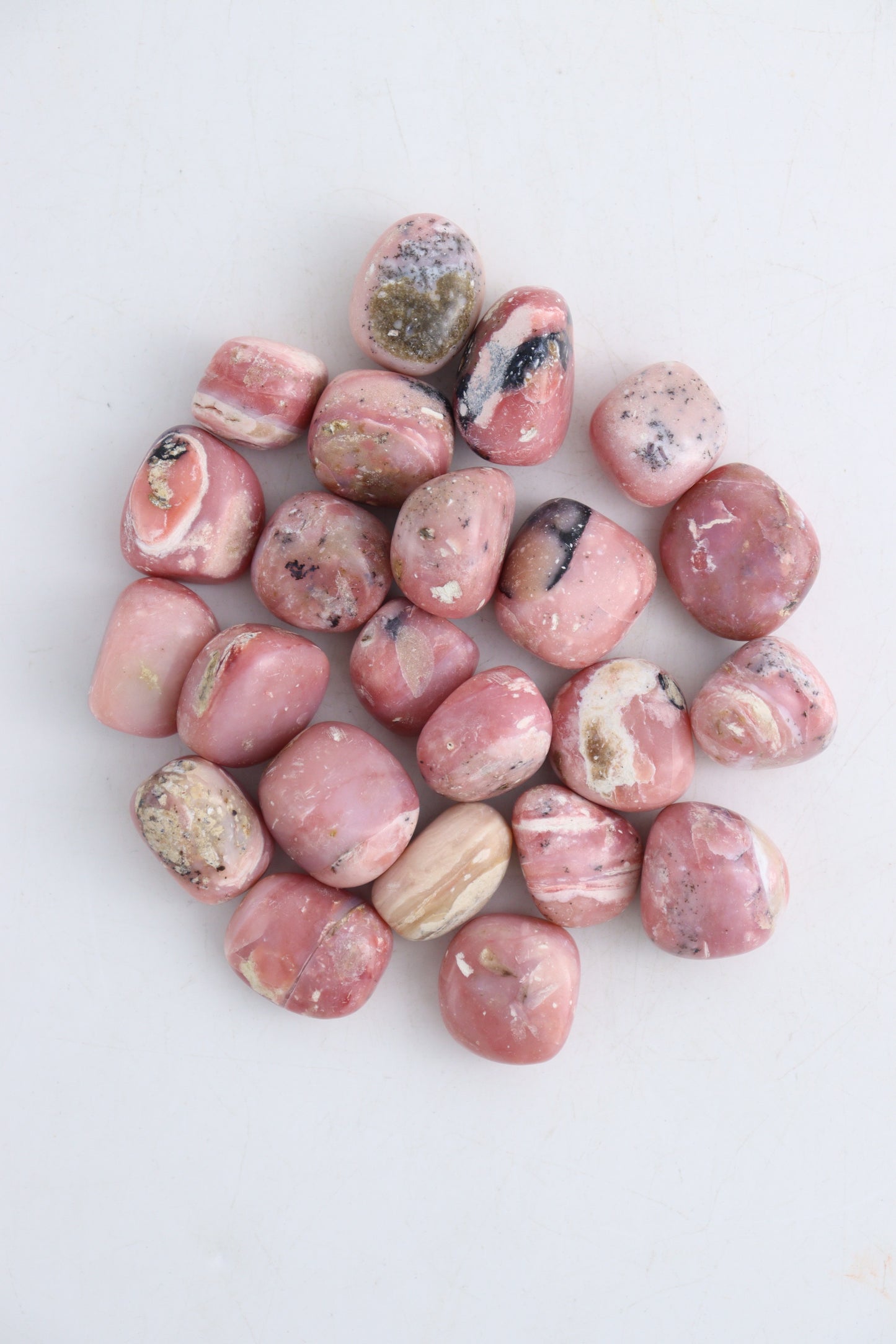 Pink Opal Extra Tumbles - Expert Wholesale and Supplier of Wholesale Crystals & Bulk Gemstones, ["Opal","Tumbles"]