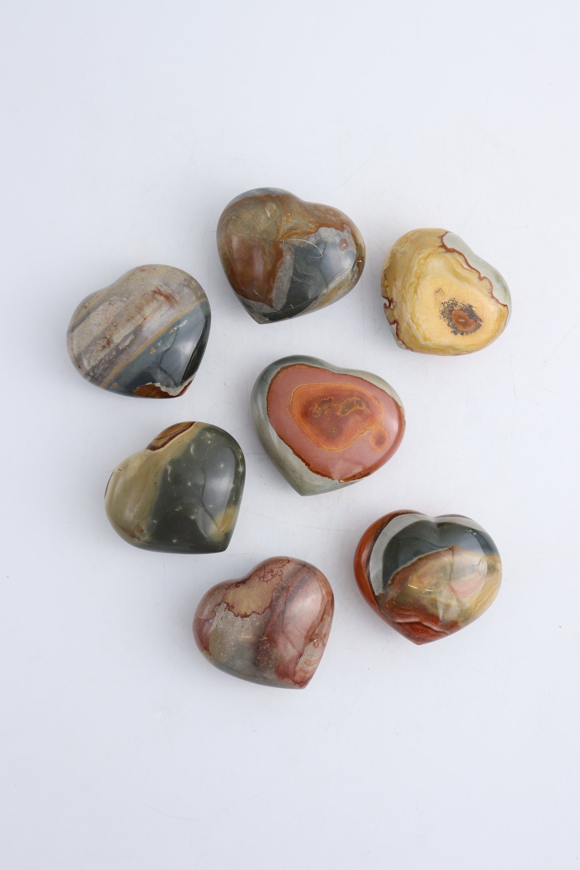 Polychrome Jasper Hearts - Expert Wholesale and Supplier of Wholesale Crystals & Bulk Gemstones, ["Hearts","Polychrome Jasper"]