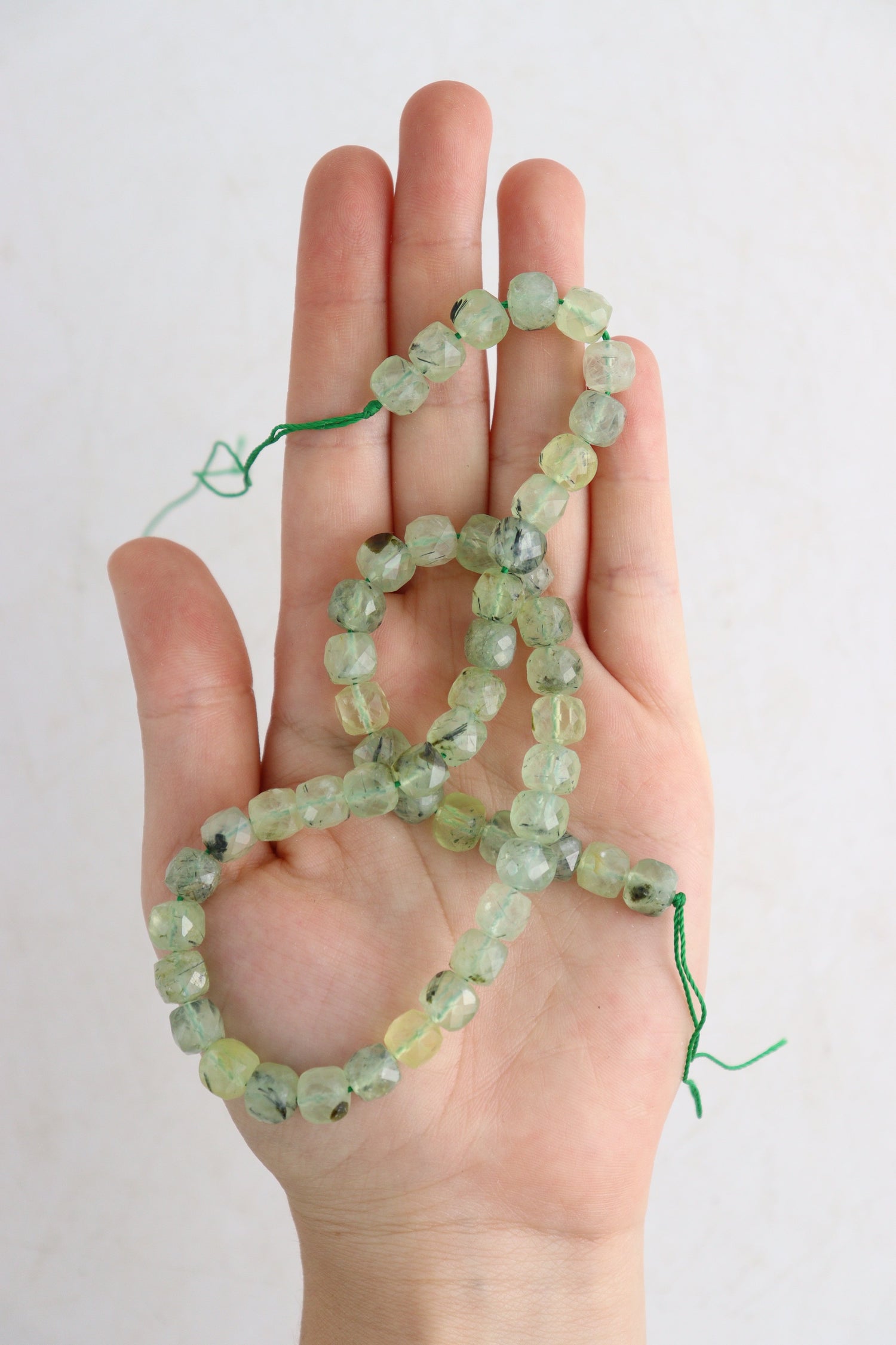Prehnite 10 mm Faceted Cube Beads - Expert Wholesale and Supplier of Wholesale Crystals & Bulk Gemstones, ["beads","close_30","Jewelry","Prehnite"]