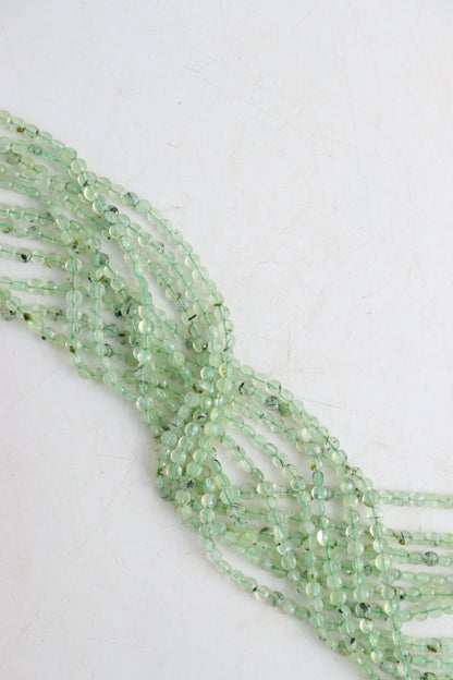 Prehnite 6mm Round Disk Beads