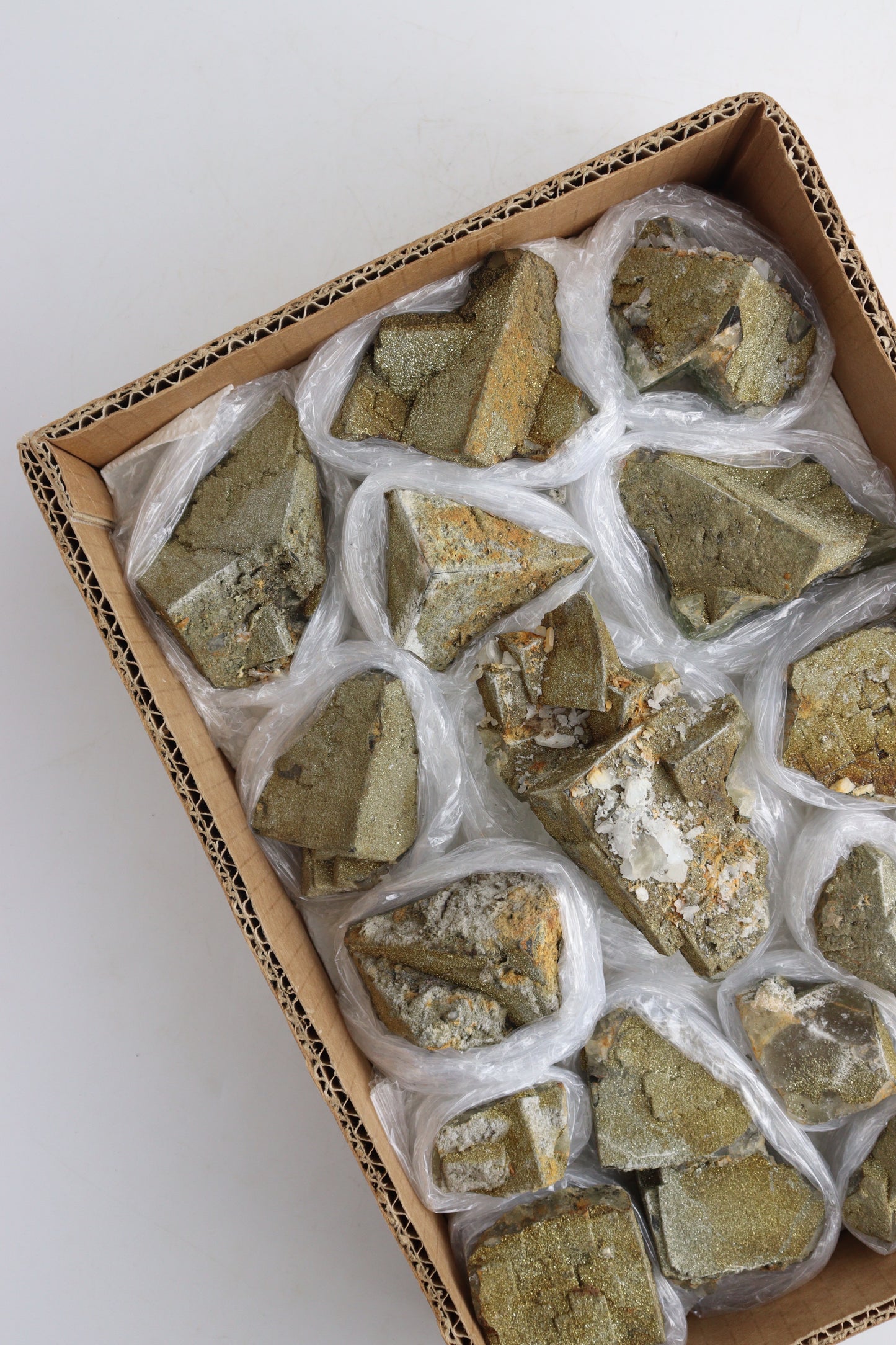 Pyrite On Fluorite Flat - Expert Wholesale and Supplier of Wholesale Crystals & Bulk Gemstones, ["Colombia","Flats","Pyrite"]