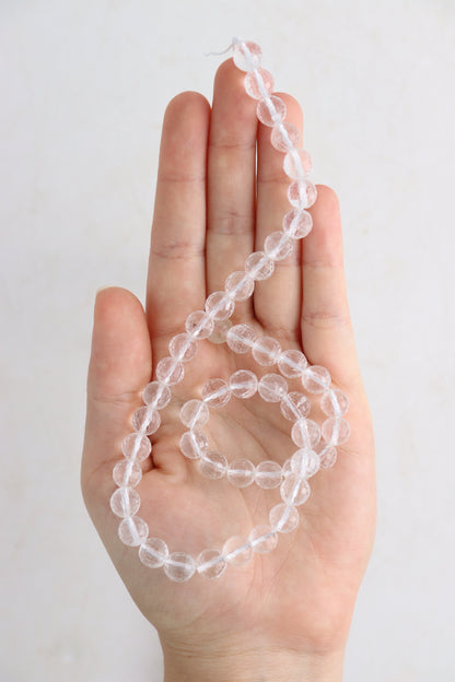 Quartz 8mm Round Faceted Beads - Expert Wholesale and Supplier of Wholesale Crystals & Bulk Gemstones, ["beads","Jewelry","Quartz"]