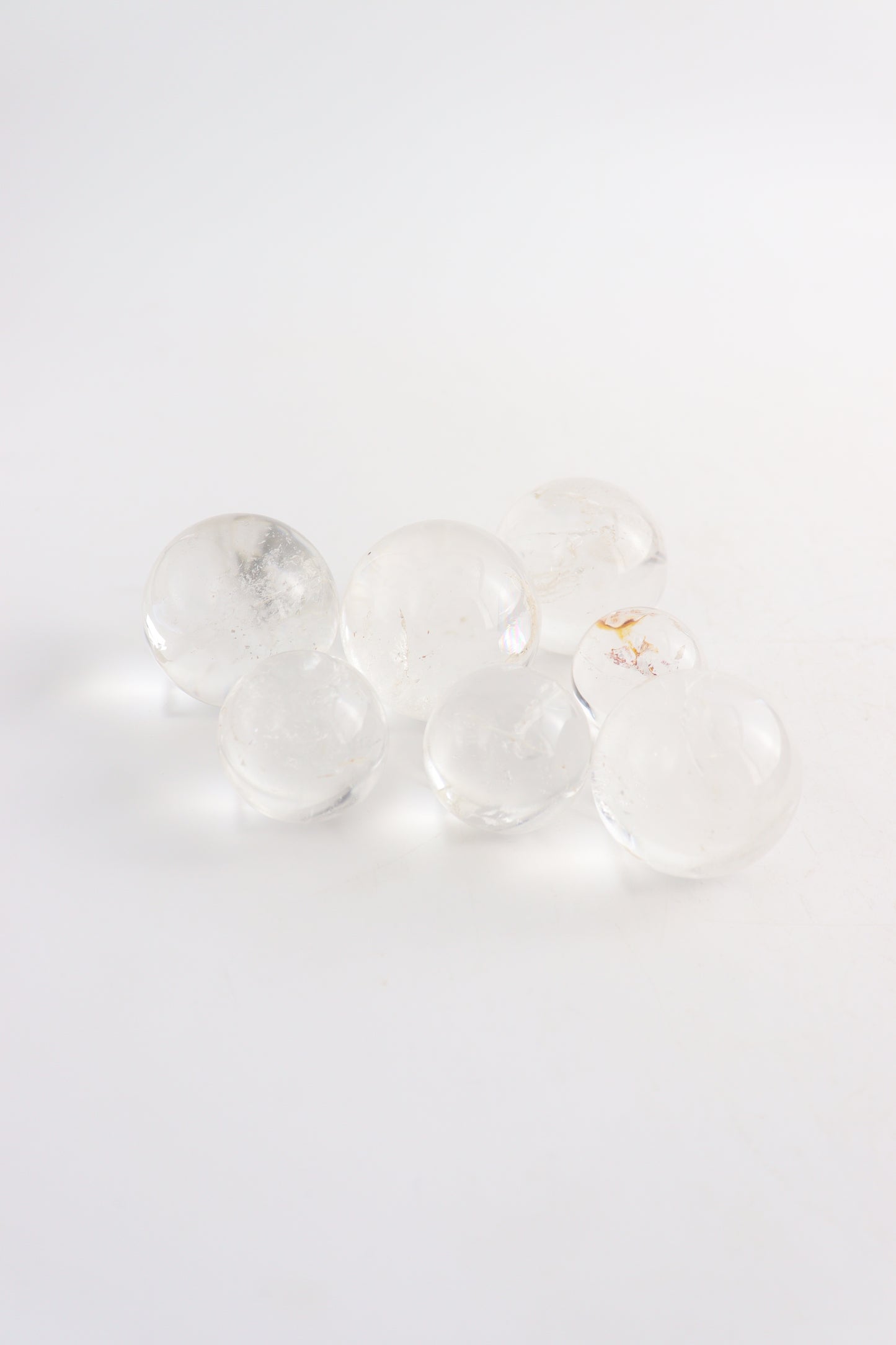 Quartz Spheres (7 Pieces) - Expert Wholesale and Supplier of Wholesale Crystals & Bulk Gemstones, ["Quartz","Spheres"]