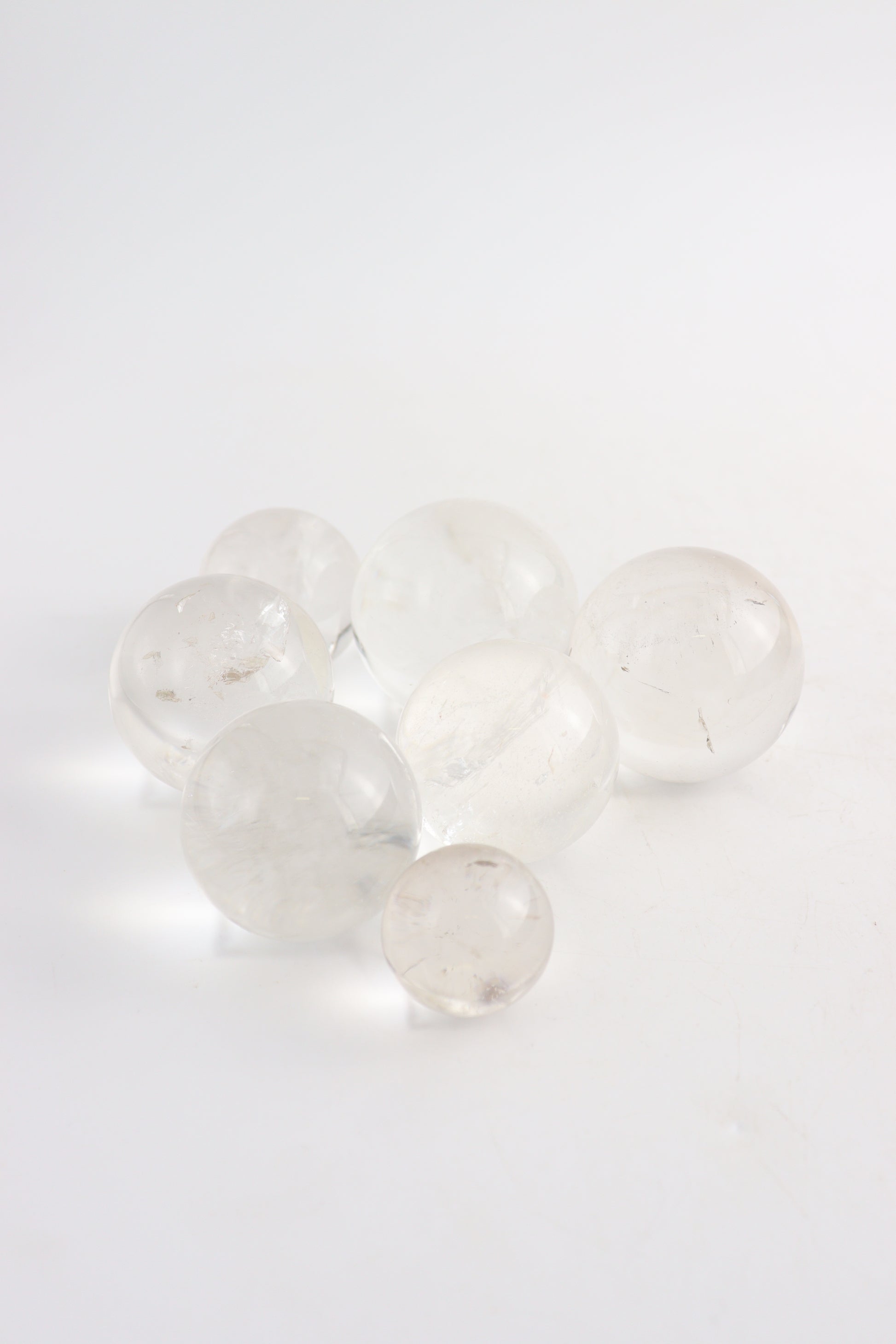 Quartz Spheres (7 Pieces) - Expert Wholesale and Supplier of Wholesale Crystals & Bulk Gemstones, ["Quartz","Spheres"]