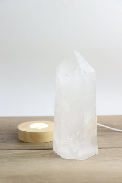 Quartz Tower With LED Lamp