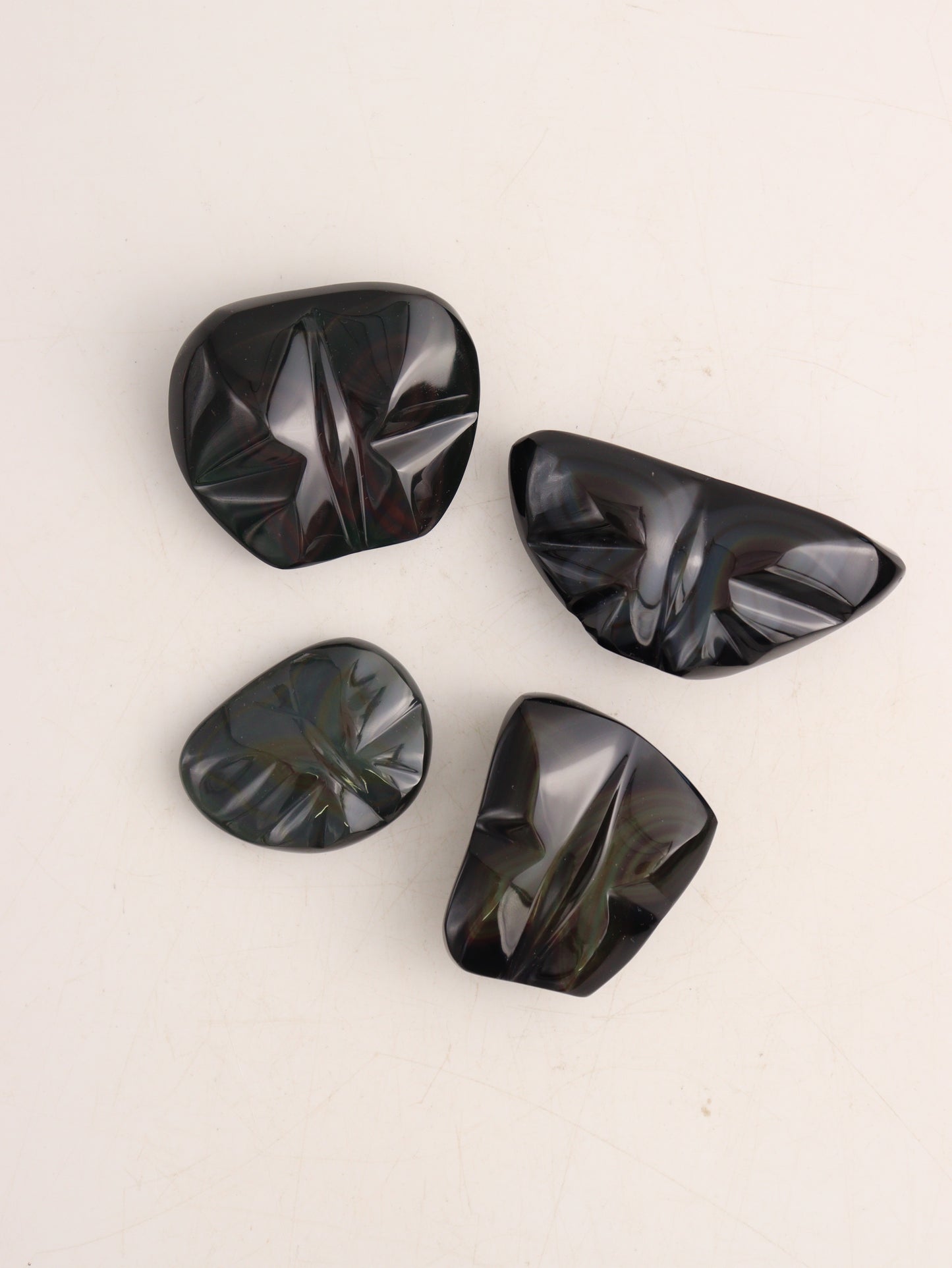 Rainbow Obsidian Butterflies - Expert Wholesale and Supplier of Wholesale Crystals & Bulk Gemstones, ["Mixed Carvings","Rainbow Obsidian"]