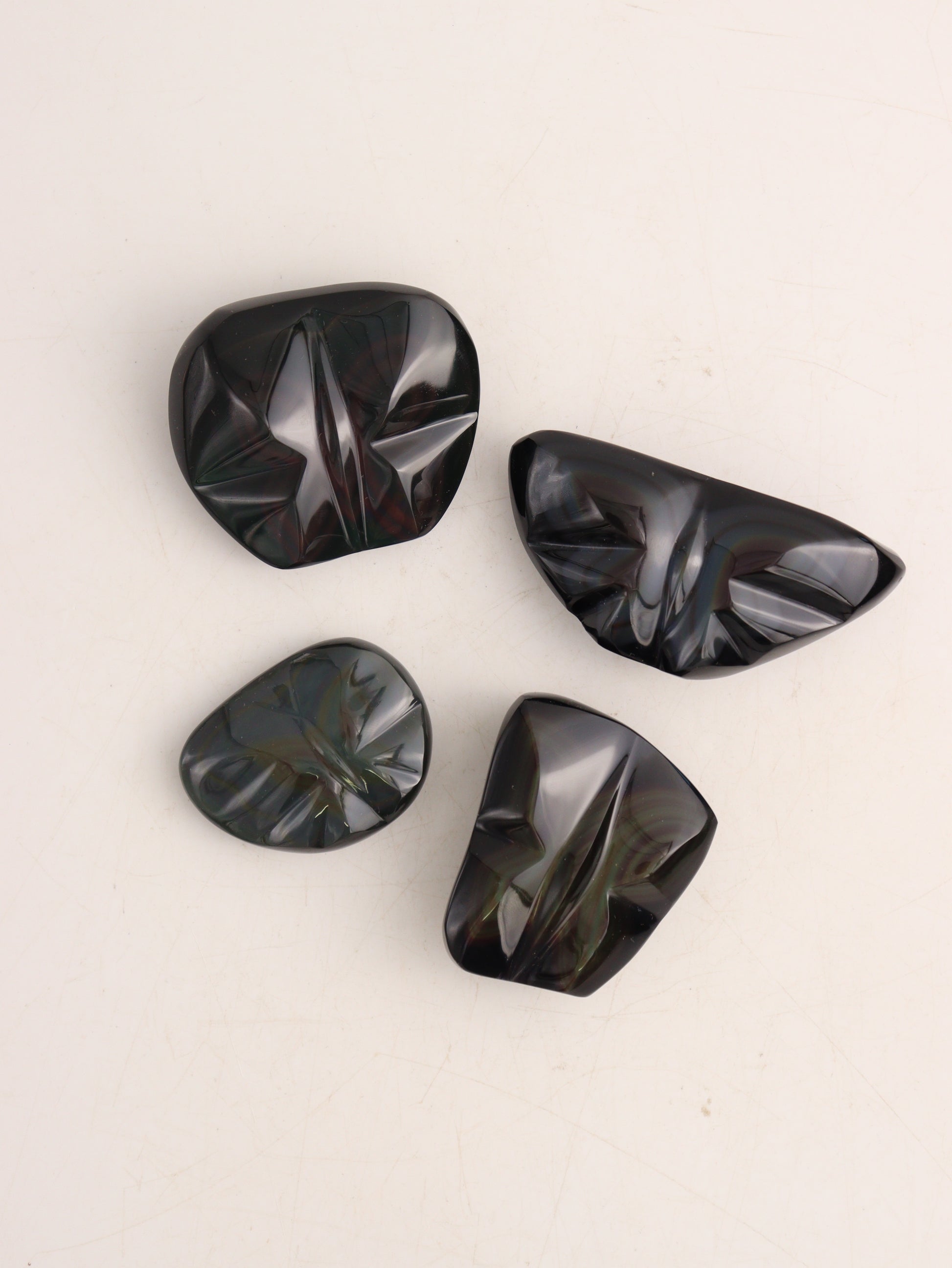 Rainbow Obsidian Butterflies - Expert Wholesale and Supplier of Wholesale Crystals & Bulk Gemstones, ["Mixed Carvings","Rainbow Obsidian"]