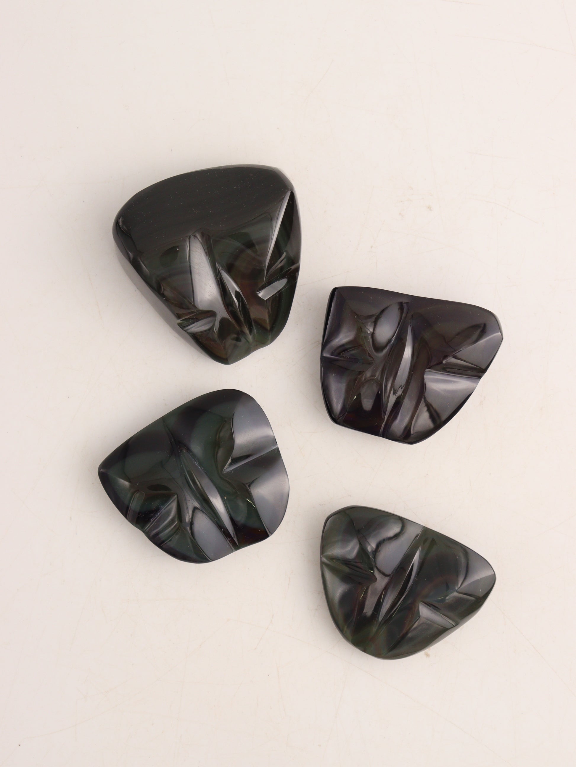 Rainbow Obsidian Butterflies - Expert Wholesale and Supplier of Wholesale Crystals & Bulk Gemstones, ["Mixed Carvings","Rainbow Obsidian"]