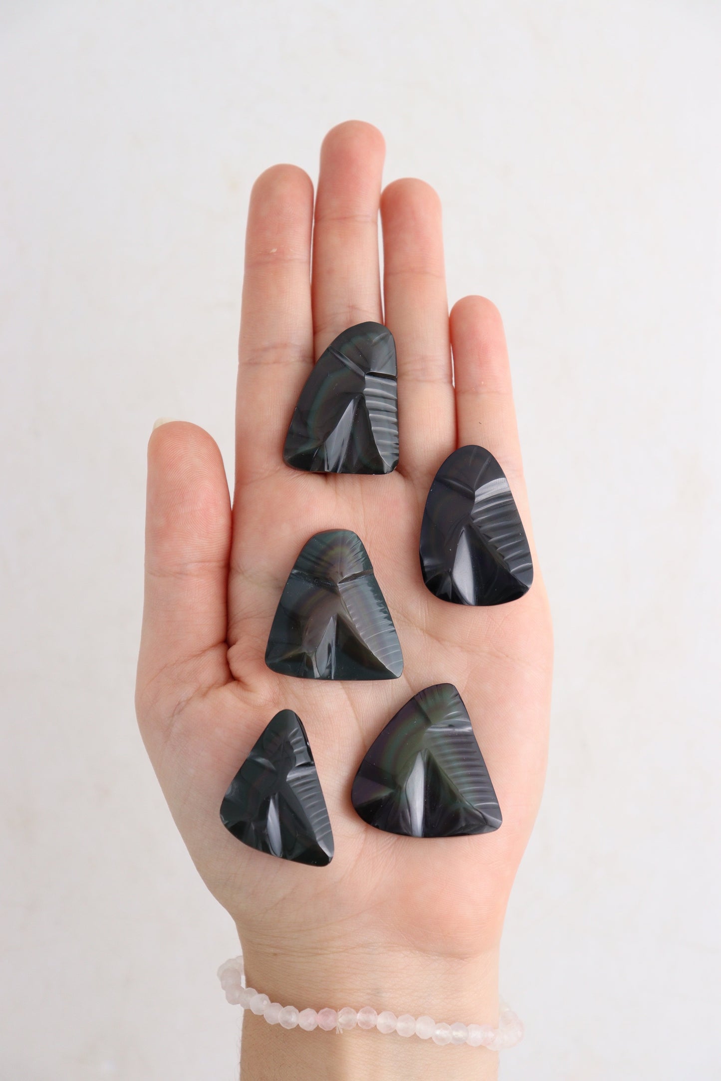 Rainbow Obsidian Carvings