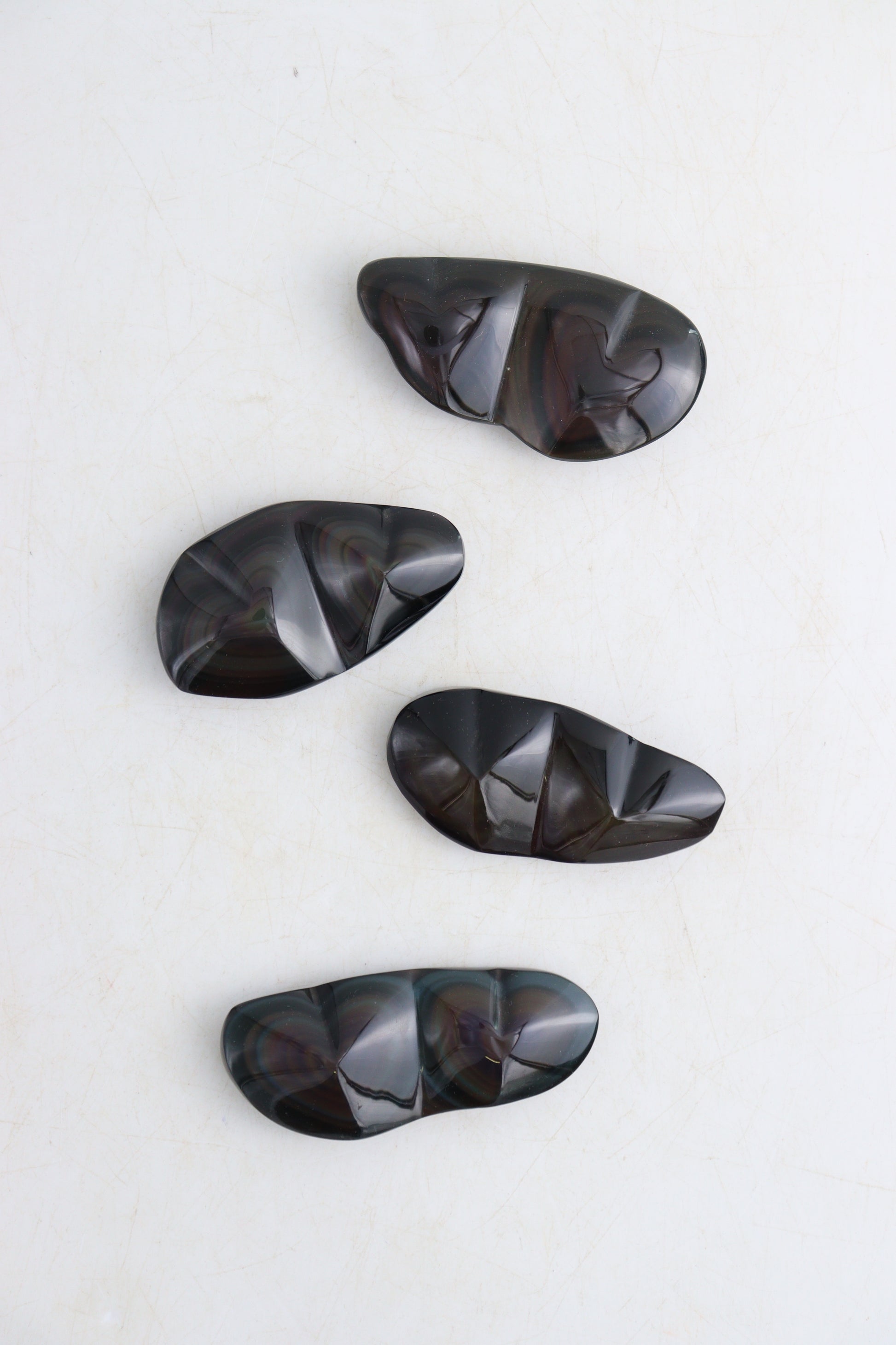 Rainbow Obsidian Double Hearts - Expert Supplier of Wholesale Crystals & Bulk Gemstones
