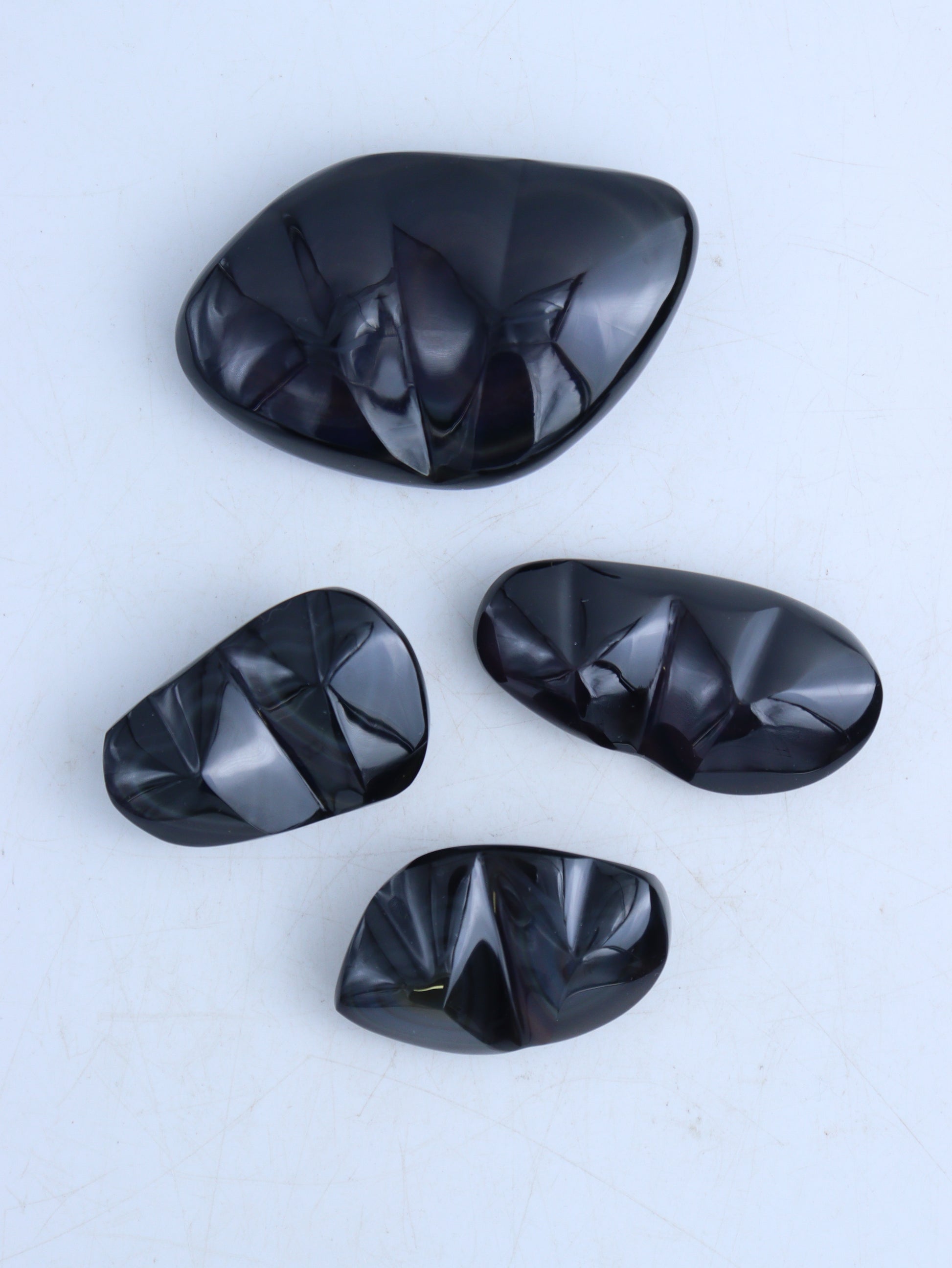 Rainbow Obsidian Double Hearts - Expert Wholesale and Supplier of Wholesale Crystals & Bulk Gemstones, ["Hearts","Mixed Carvings","Rainbow Obsidian"]