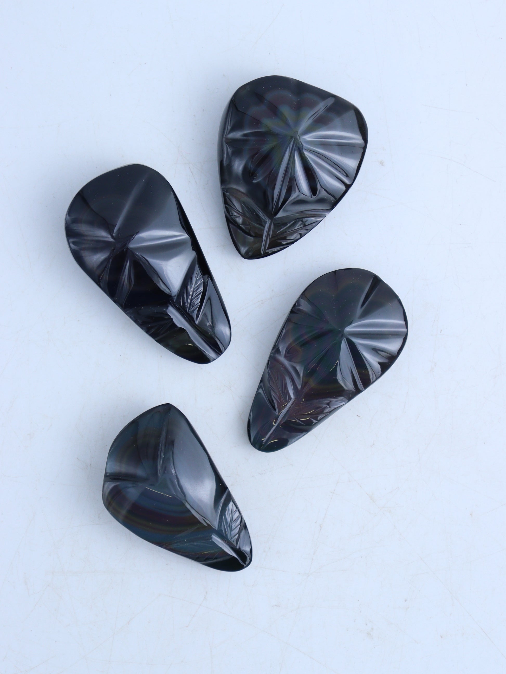 Rainbow Obsidian Flowers - Expert Wholesale and Supplier of Wholesale Crystals & Bulk Gemstones, ["Mixed Carvings","Rainbow Obsidian"]