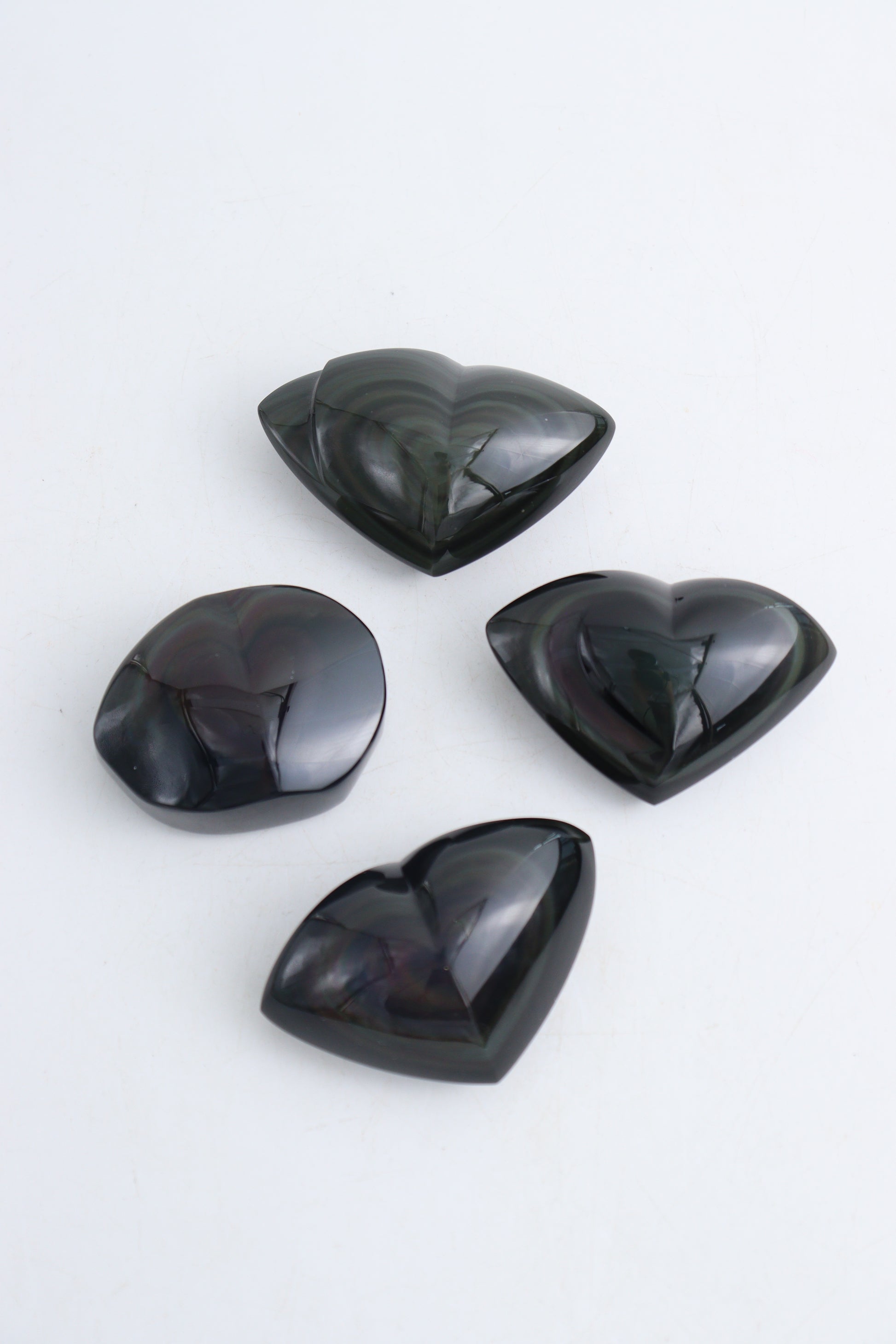 Rainbow Obsidian Hearts - Expert Wholesale and Supplier of Wholesale Crystals & Bulk Gemstones, ["Hearts","Rainbow Obsidian"]