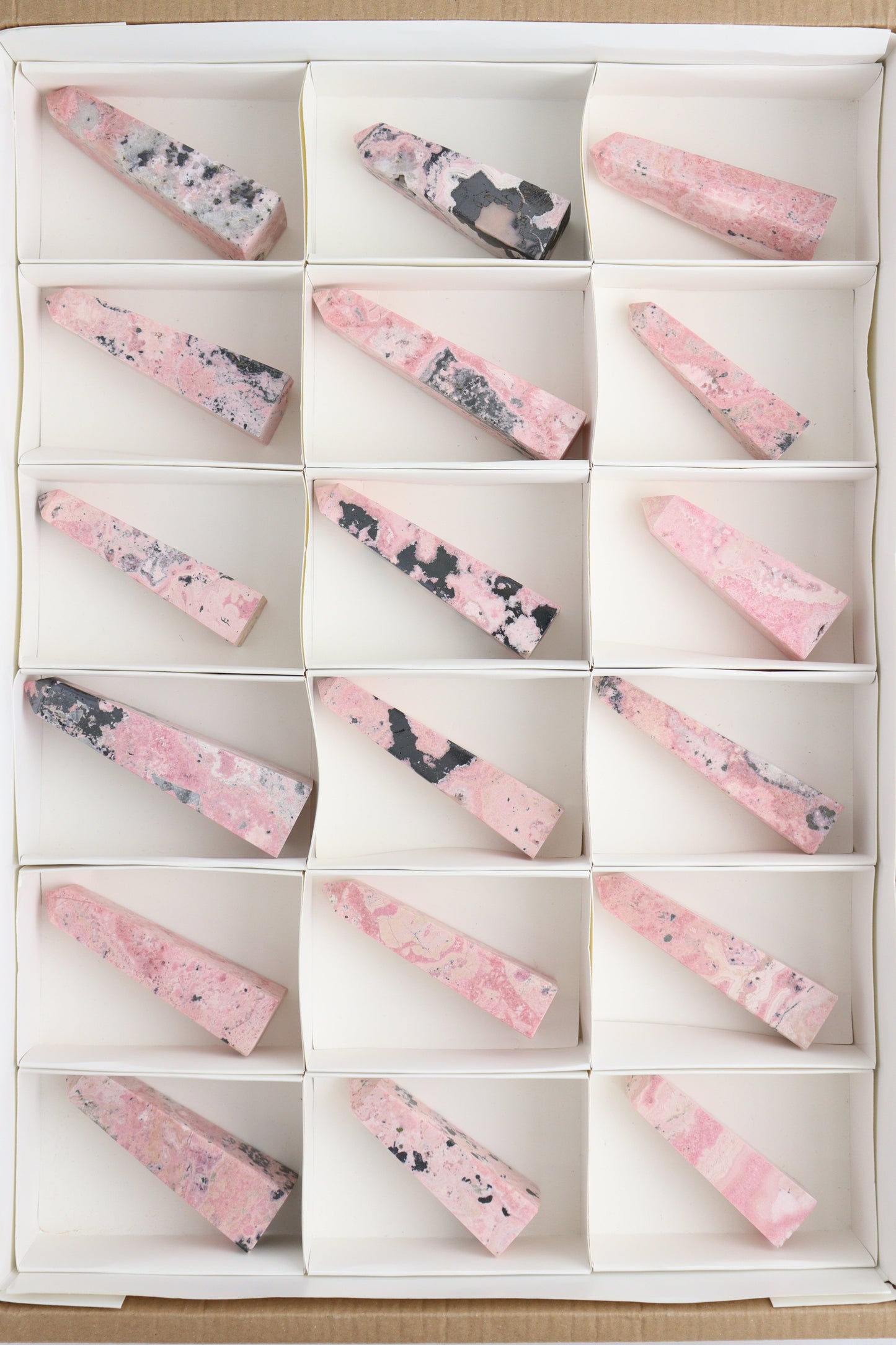 Rhodonite Towers Flat - Expert Supplier of Wholesale Crystals & Bulk Gemstones