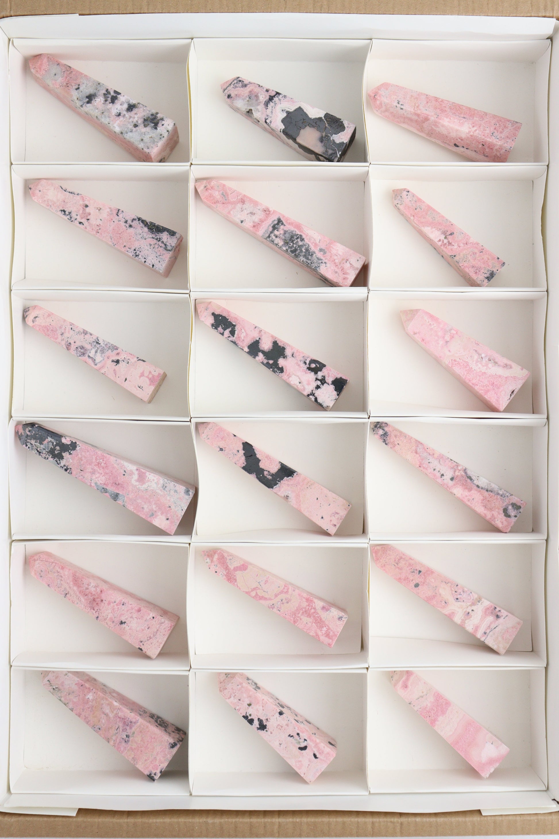 Rhodonite Towers Flat - Expert Supplier of Wholesale Crystals & Bulk Gemstones