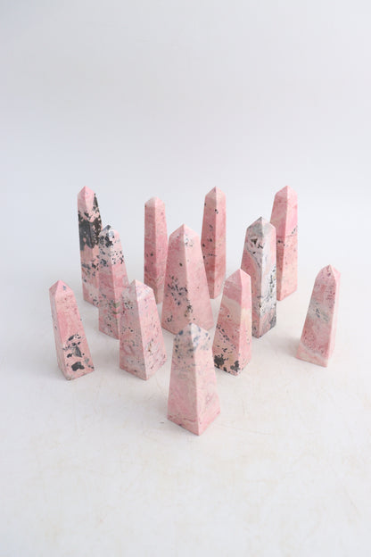 Rhodonite Towers - Expert Supplier of Wholesale Crystals & Bulk Gemstones
