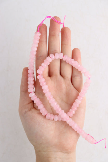 Rose Quartz 5x8 mm Faceted Beads